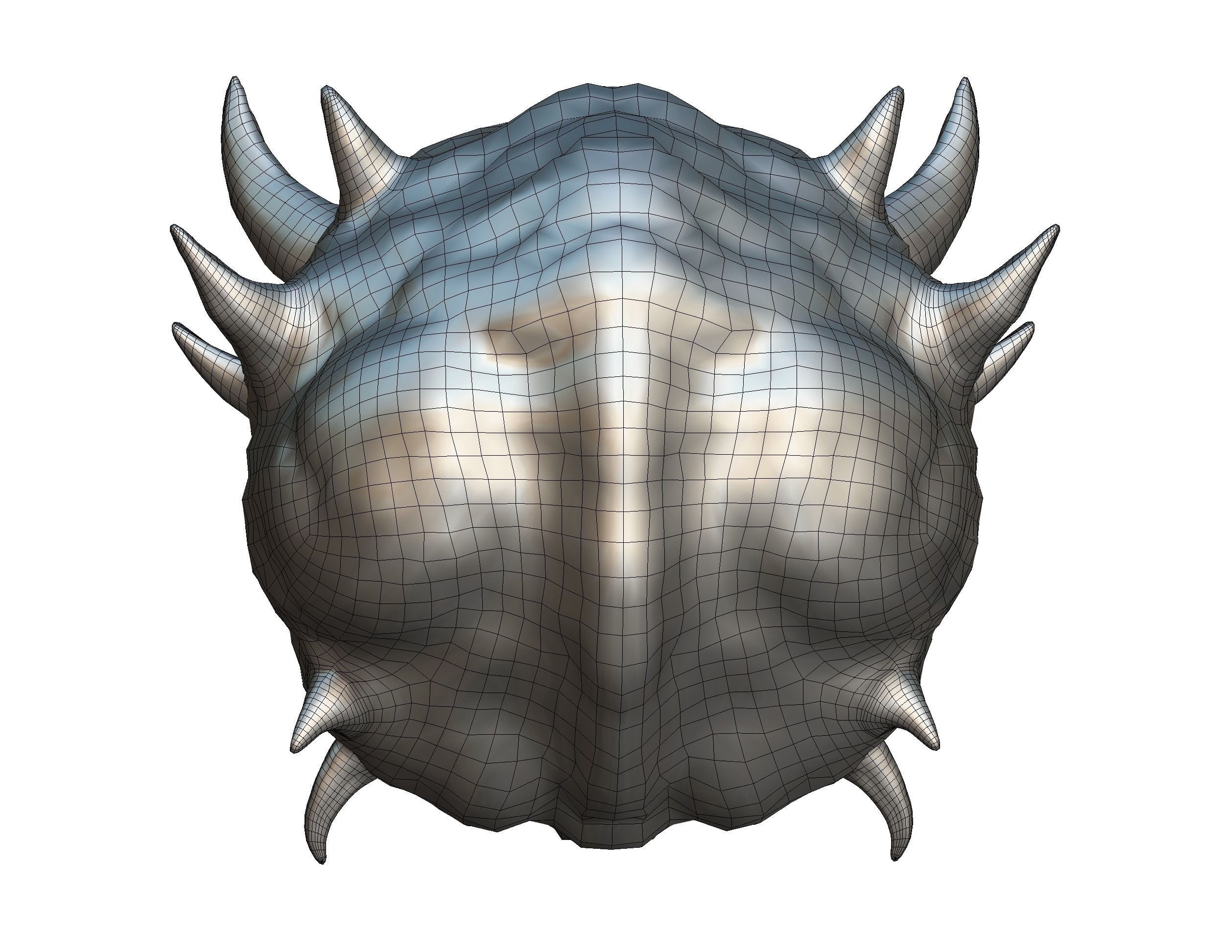 LowPoly Monster head CACODEMON Low-poly 3D model_18