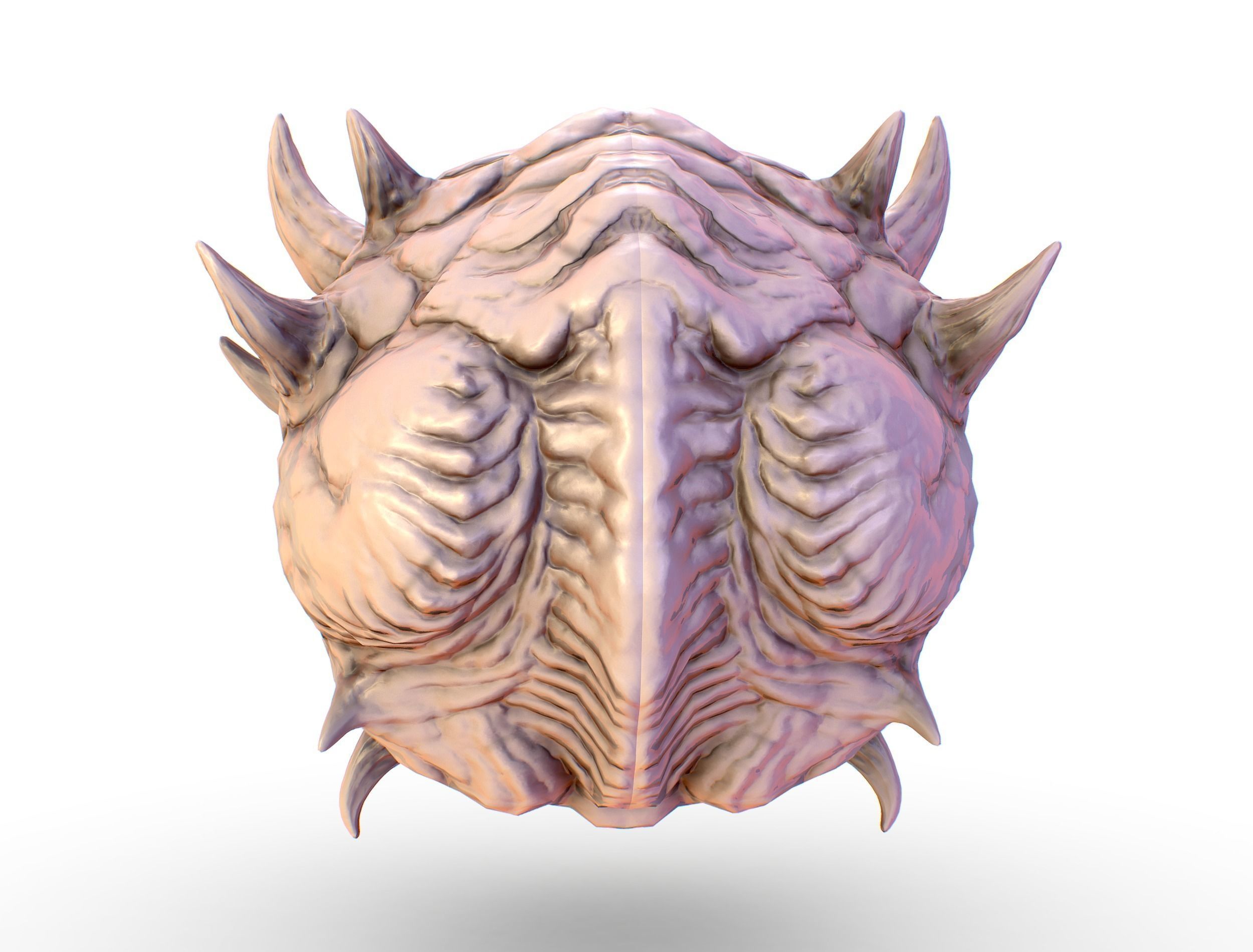 LowPoly Monster head CACODEMON Low-poly 3D model_4