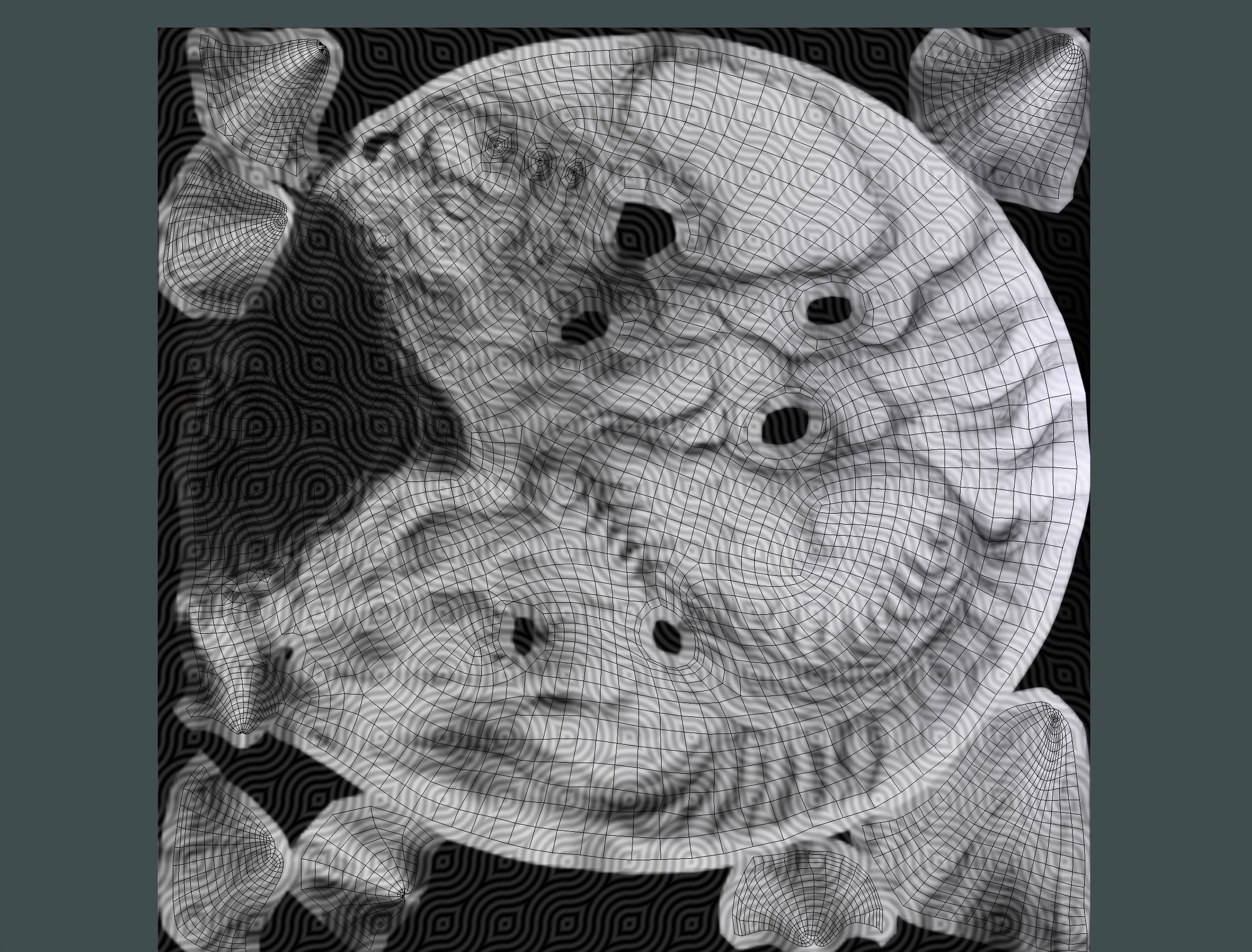 LowPoly Monster head CACODEMON Low-poly 3D model_19