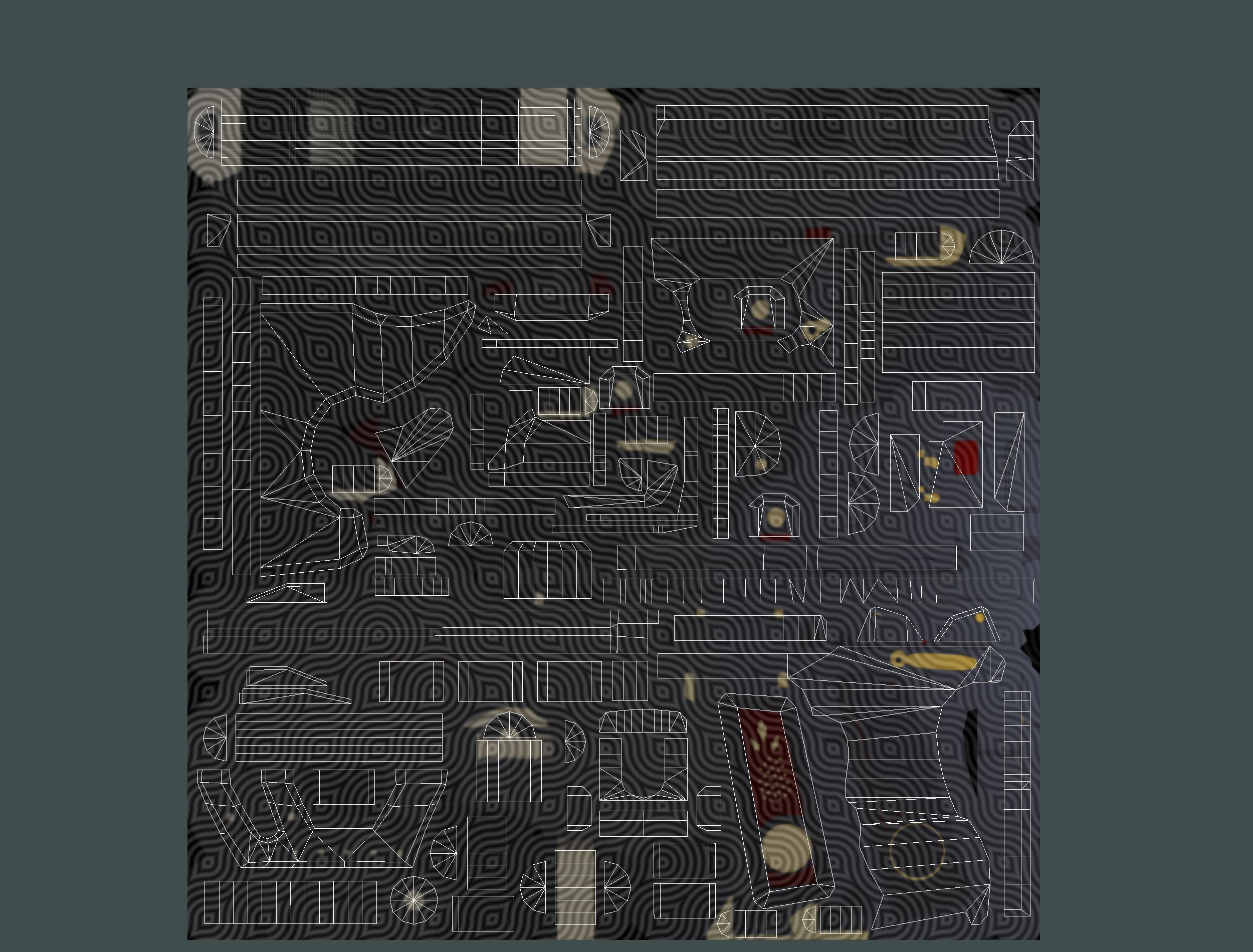 Low Poly Pistol Revolver Telescopic Sight Low-poly 3D model_26
