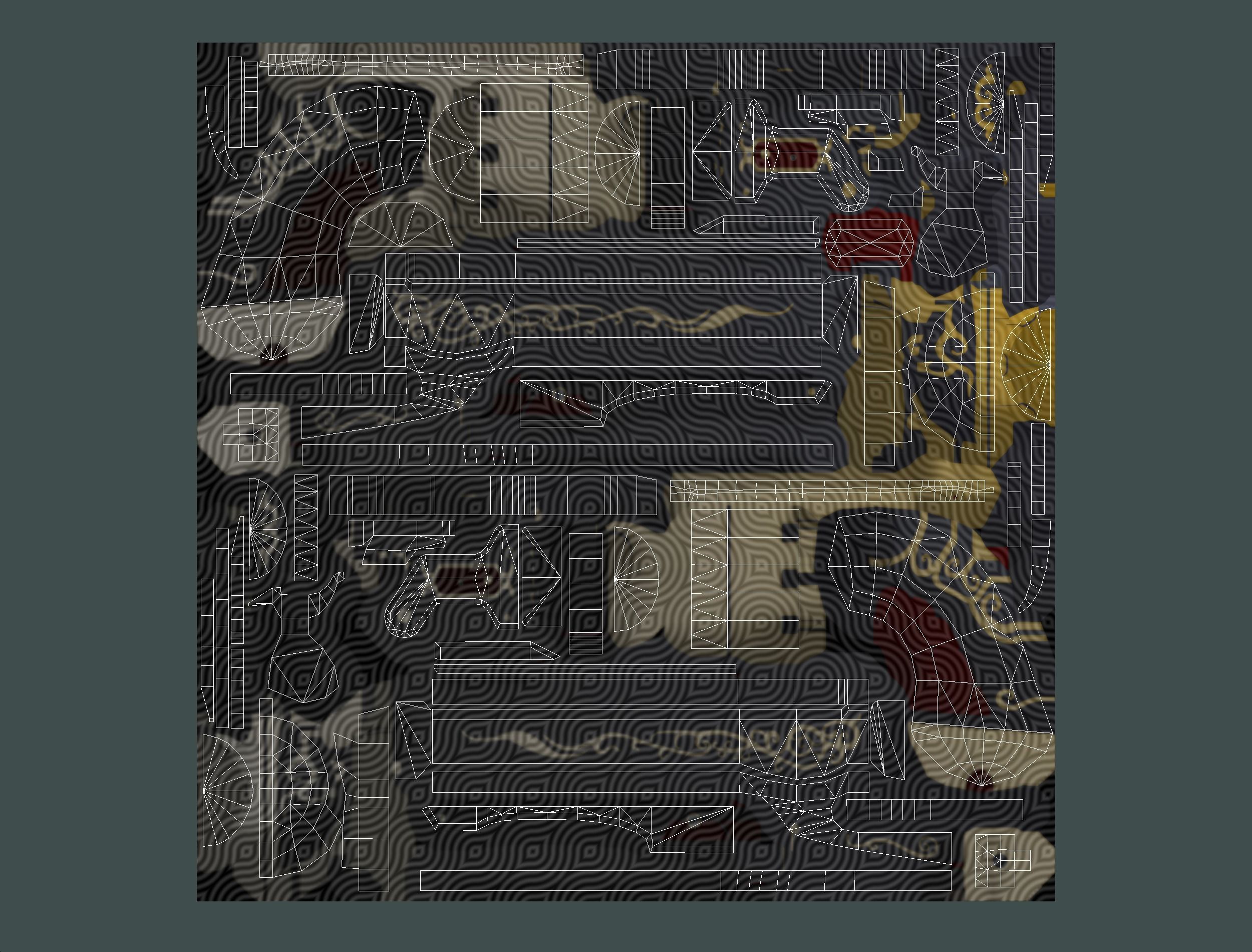 Low Poly Multibarrel Short Barrel Revolver Low-poly 3D model_22