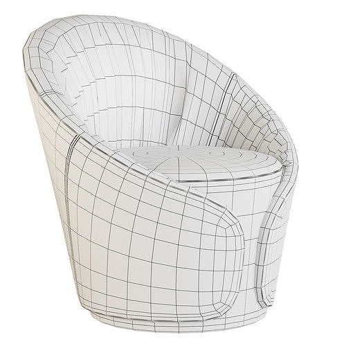 ARMCHAIR TONIN CASA MAMA LOW 3D model 4