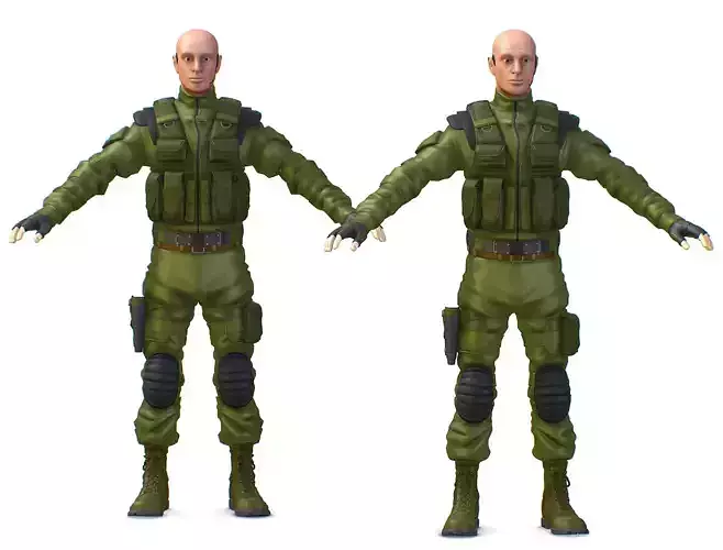 Subdivision 3d Men Military Solder Armor