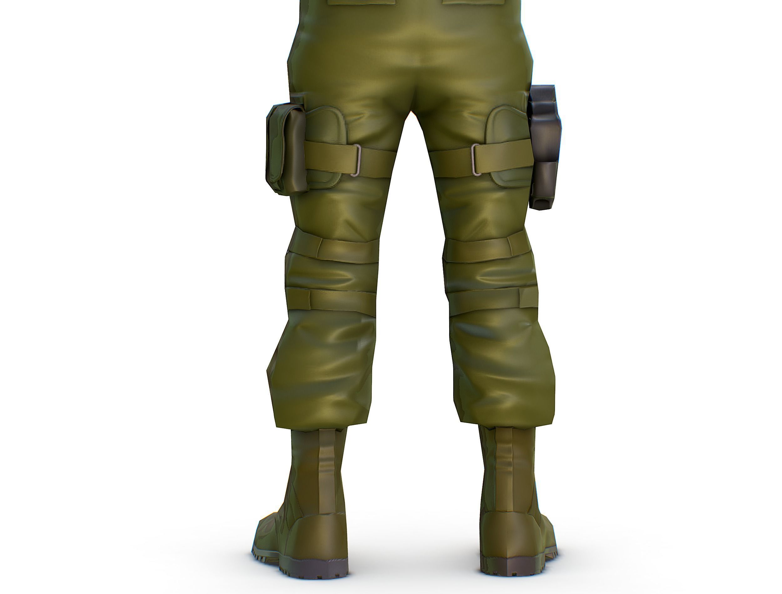 LowPoly 3d Man Military Solder Armor 3D Model Low-poly 3D model_17
