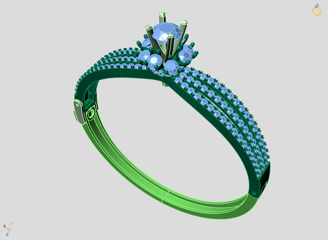 BRACELETS DIAMOND 3D print model_1
