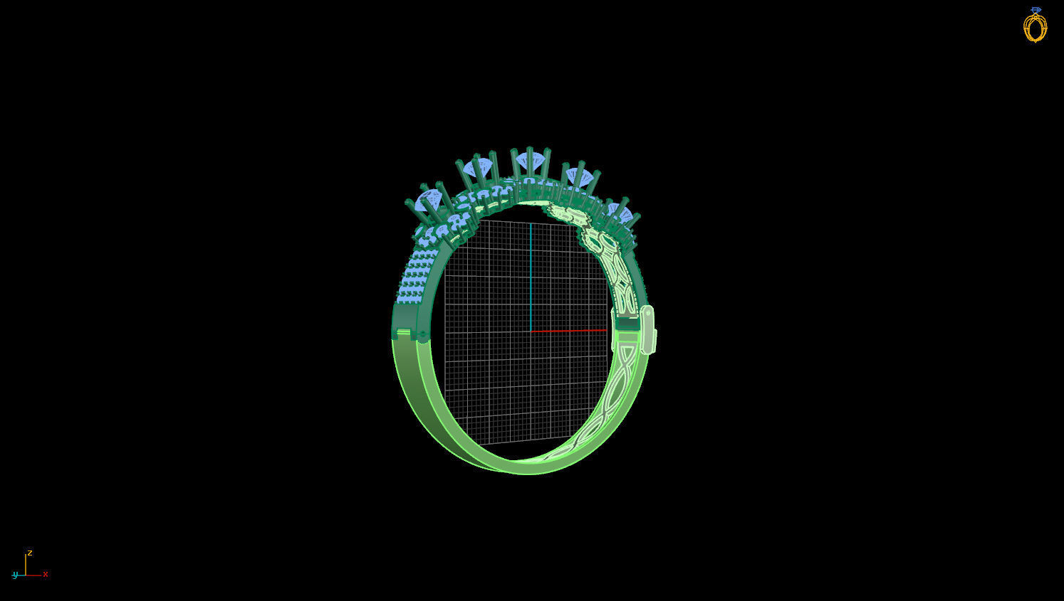 BRACELETS DIAMOND 3D print model_2