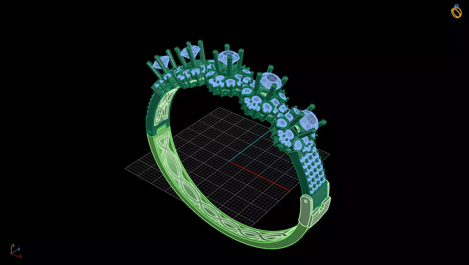 BRACELETS DIAMOND 3D print model_0