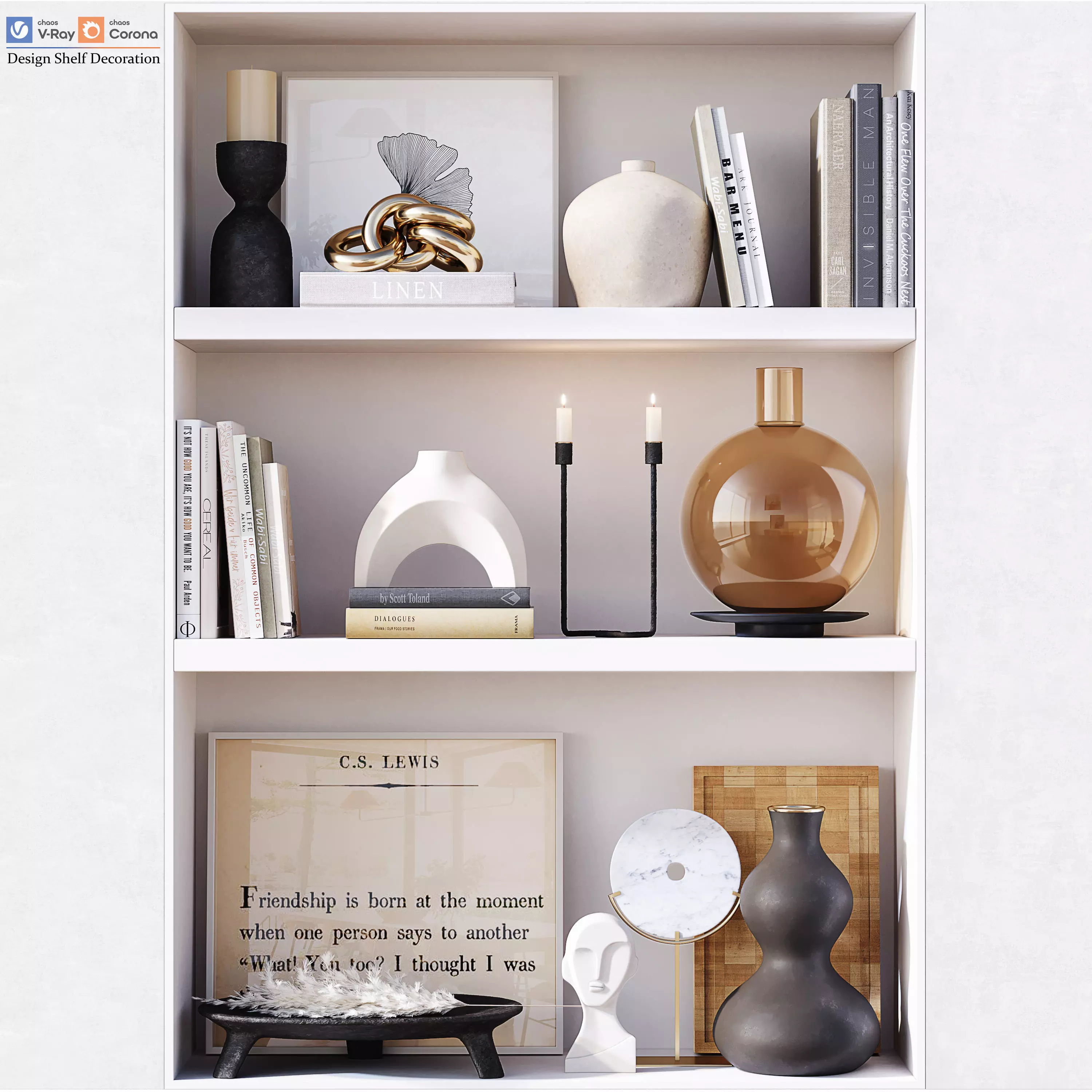 Design Shelf Decoration 3D model_0
