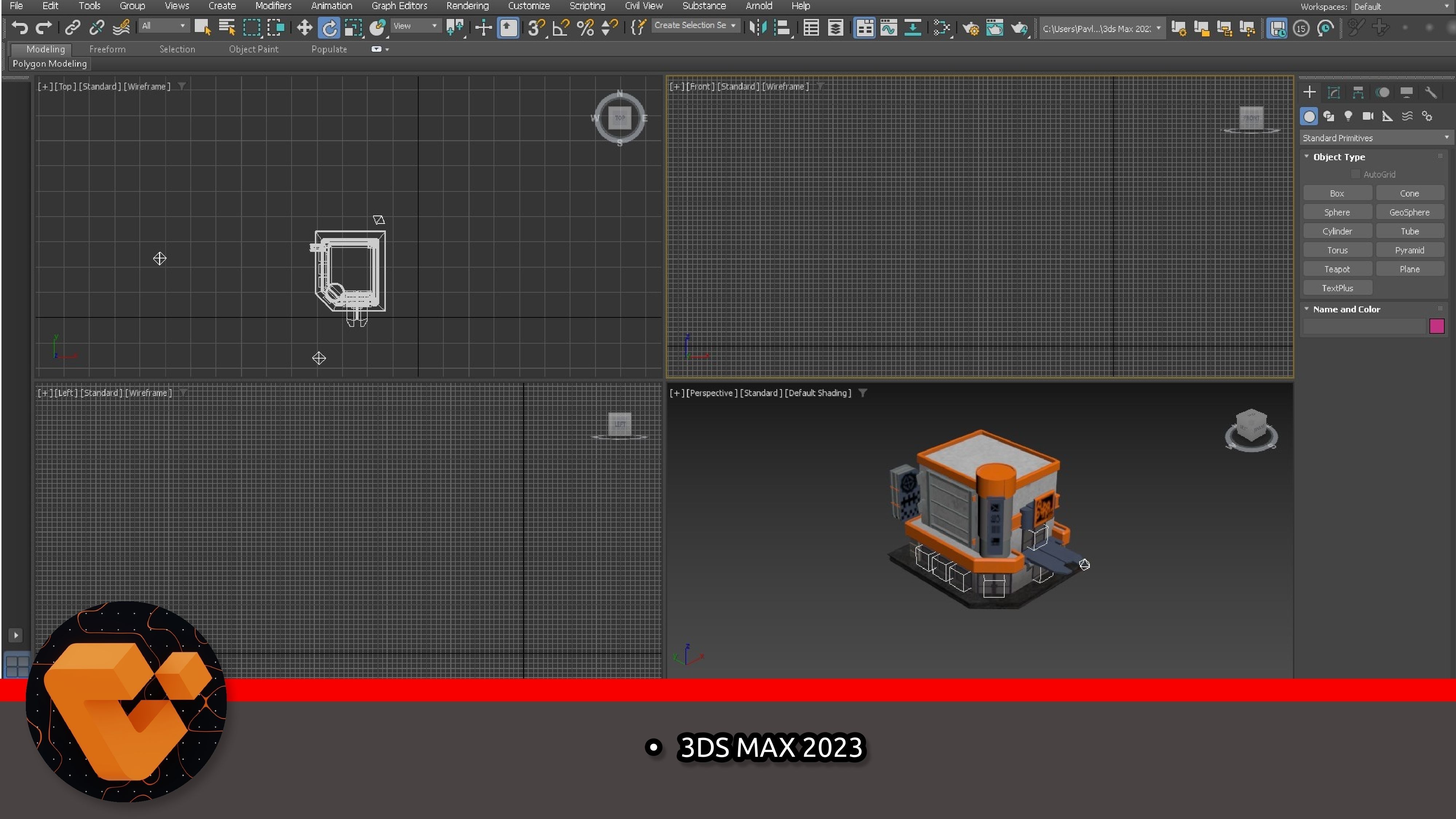 City building of the future Low-poly 3D model_5
