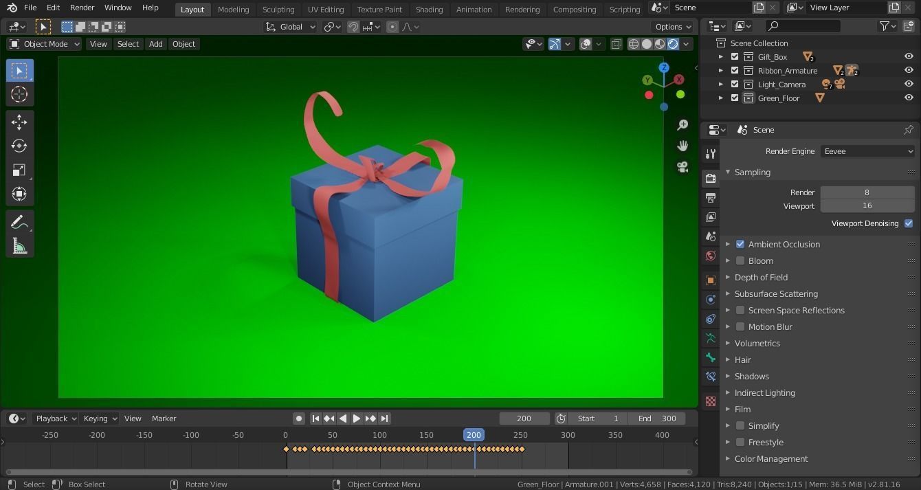 Animated Ribbon Bow 3D model animated rigged | CGTrader