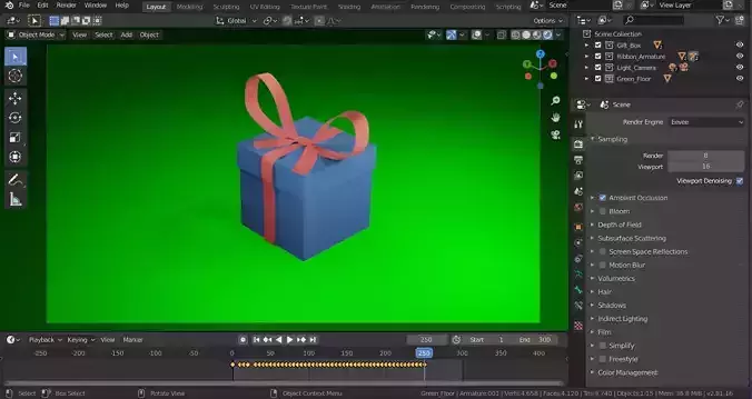 Animated Ribbon Bow
