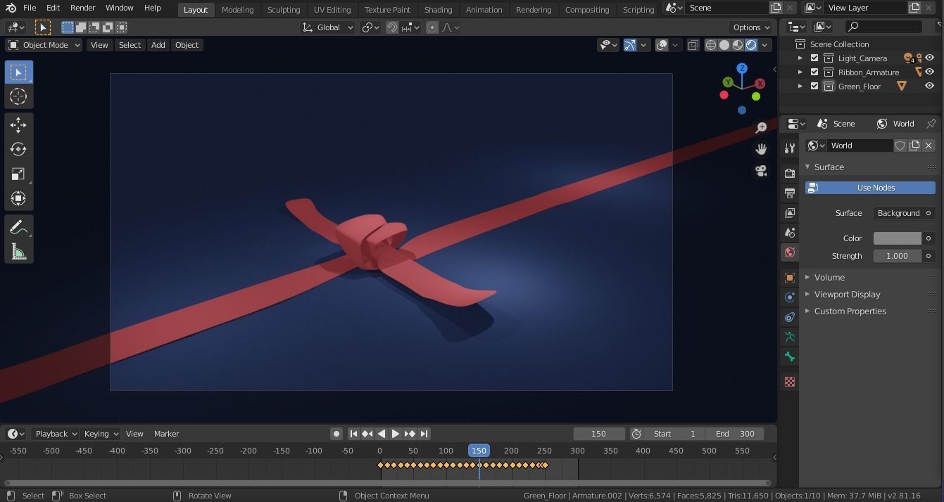 Animated Ribbon Bow 3D model animated rigged | CGTrader