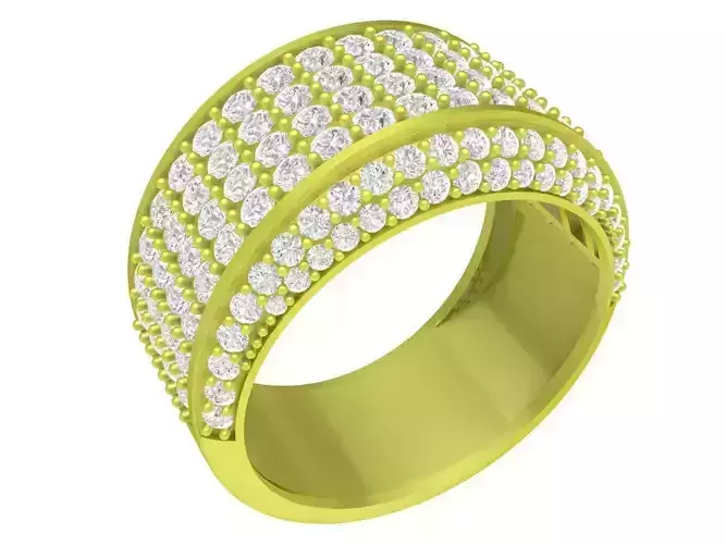 Korean Style Diamond Men Ring Jewelry Model 4080 3D print model