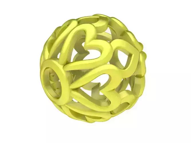 heart charm ball 4081 3D print model