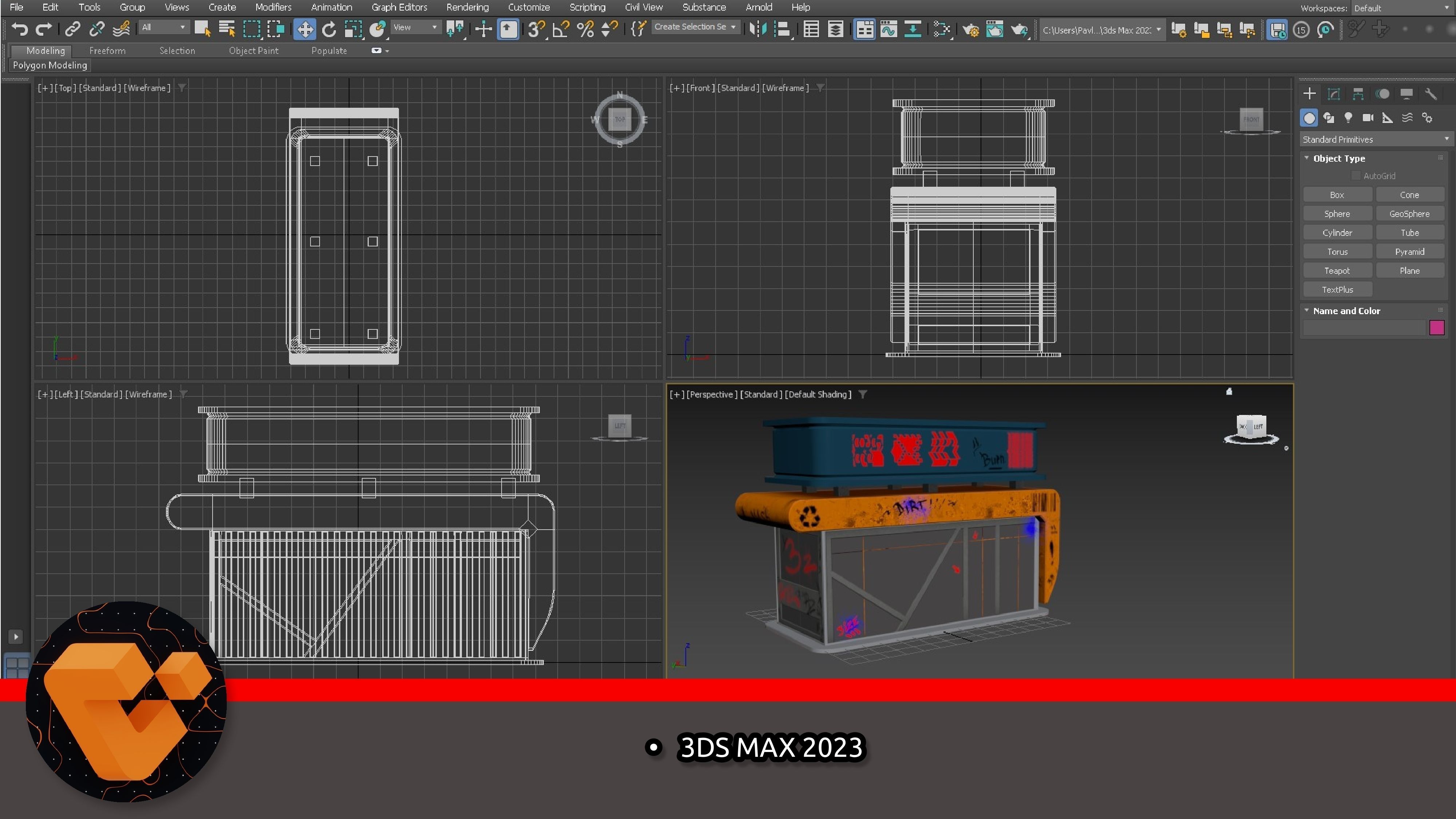 City building of the future Low-poly 3D model_5