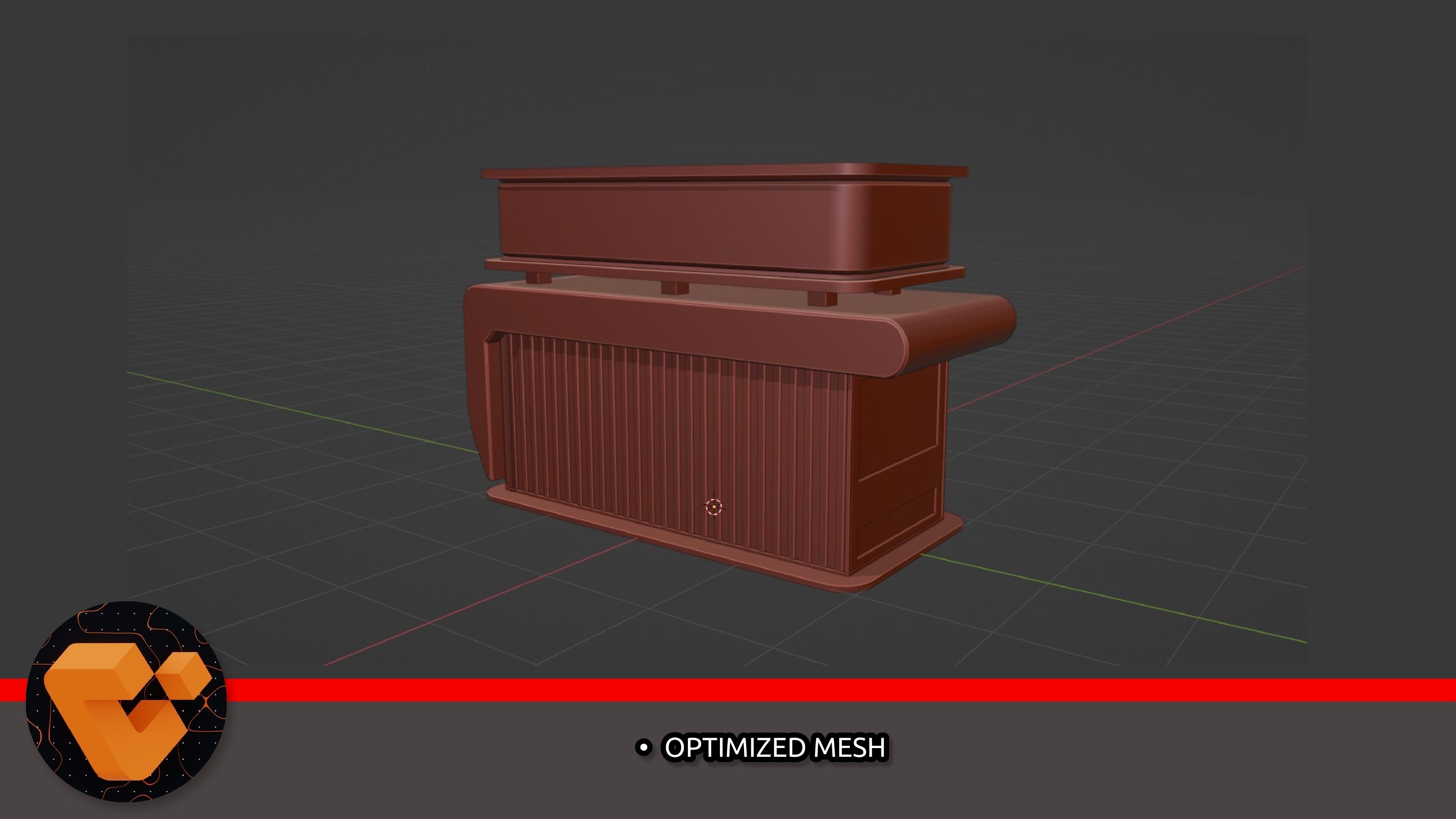 City building of the future Low-poly 3D model_2