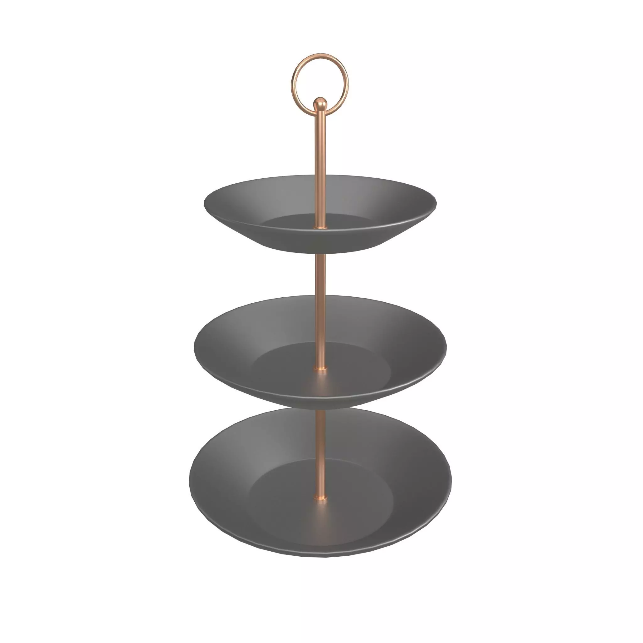 Three Tier Cake Stand v1 002 Low-poly 3D model_0