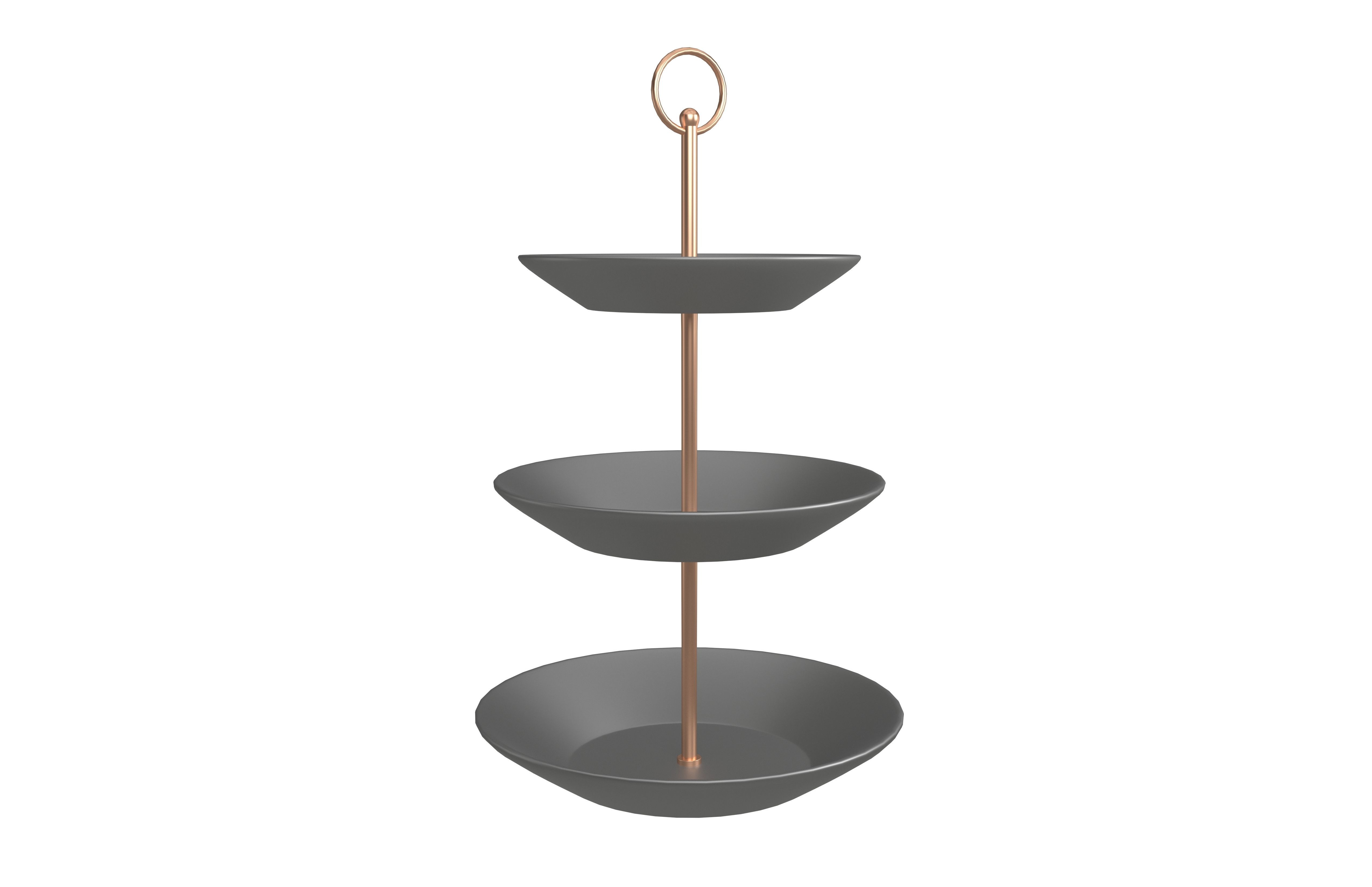 Three Tier Cake Stand v1 002 Low-poly 3D model_2