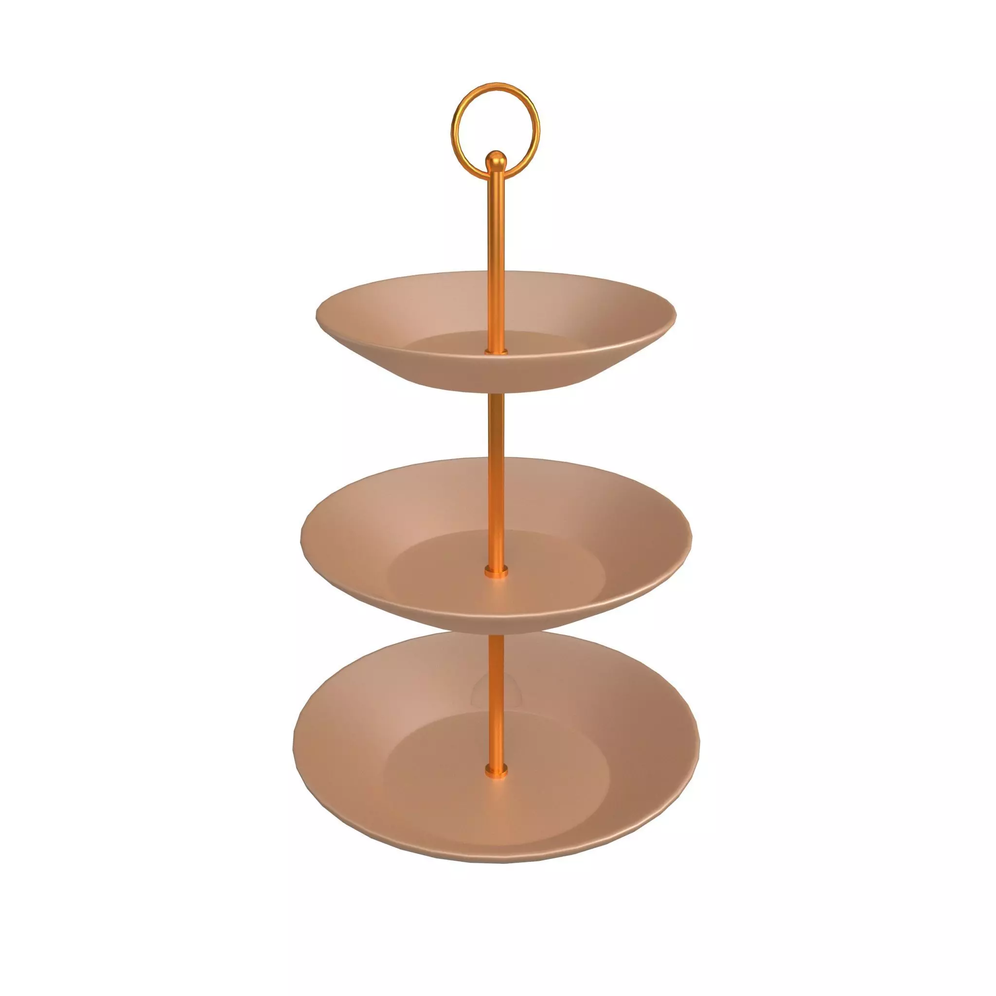 Three Tier Cake Stand v1 003 Low-poly 3D model_0