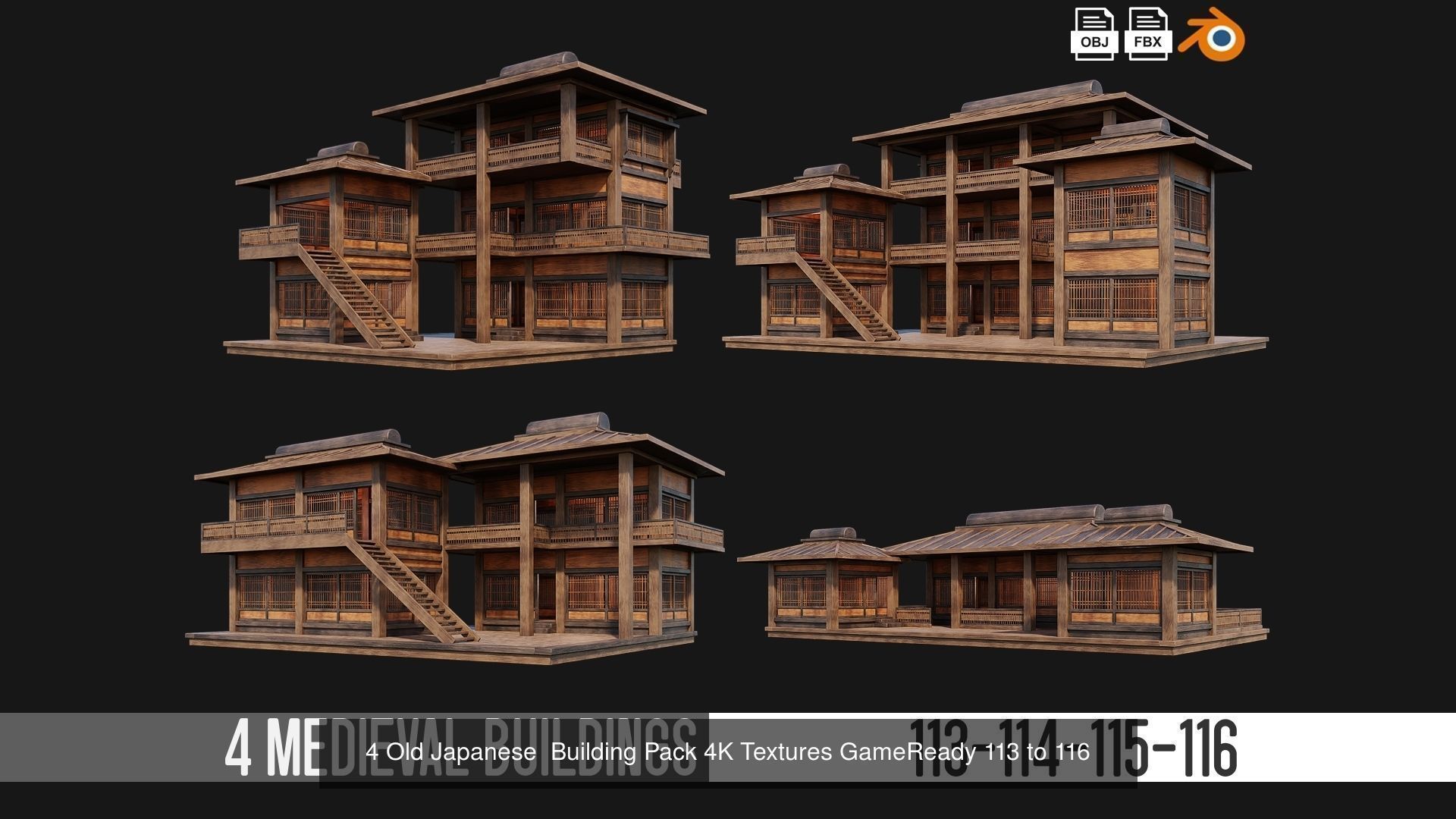 81 - 120 OLD MEDIEVAL BUILDINGS PACK 4K Textures GameReady 3D Model Collection_12