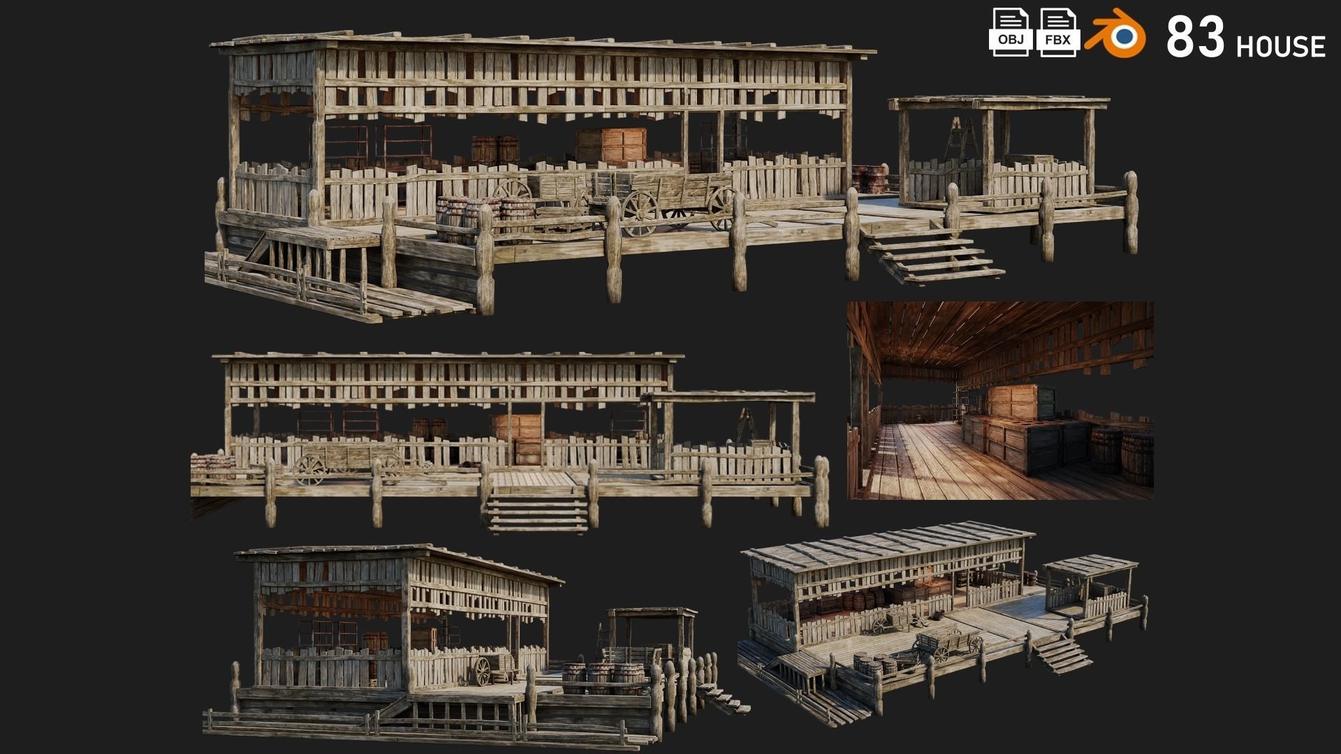 81 - 120 OLD MEDIEVAL BUILDINGS PACK 4K Textures GameReady 3D Model Collection_17