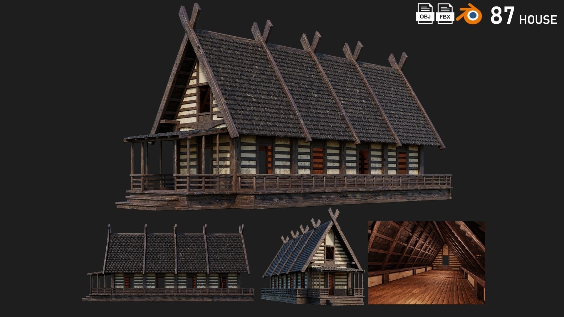 81 - 120 OLD MEDIEVAL BUILDINGS PACK 4K Textures GameReady 3D Model Collection_19