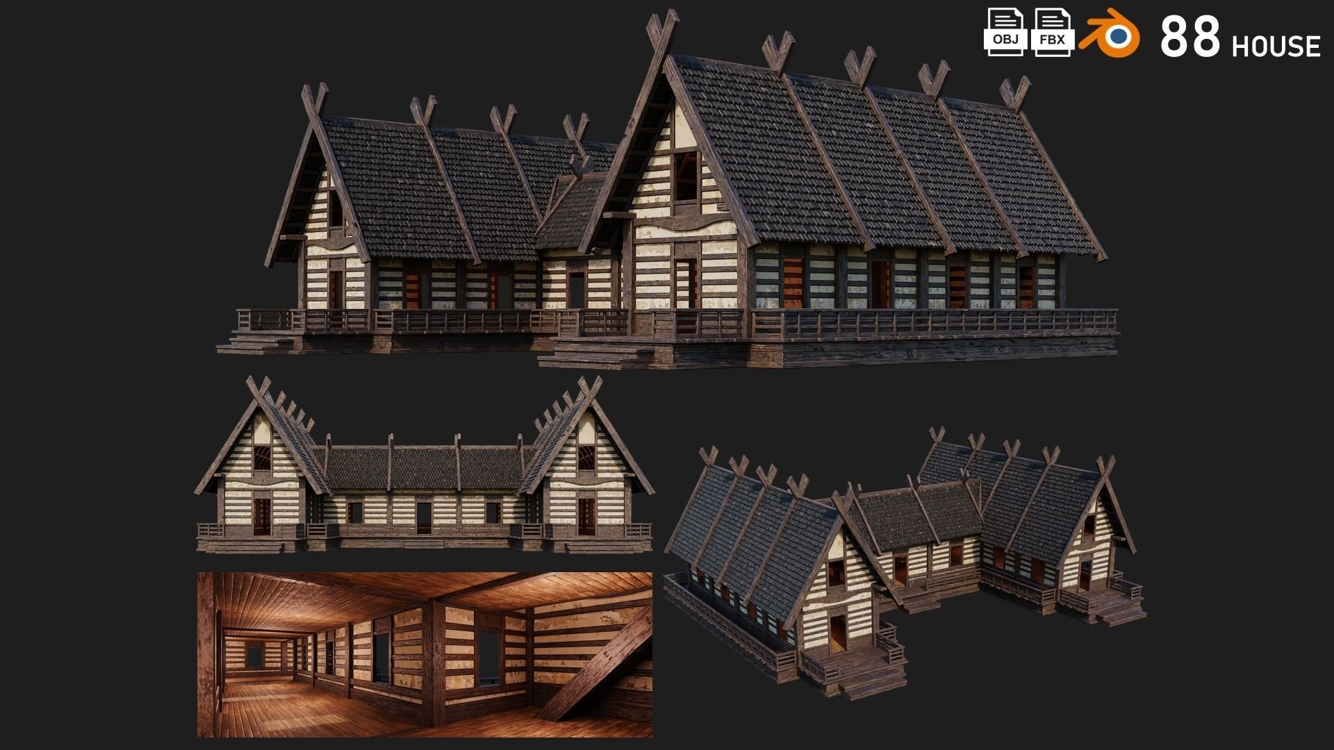 81 - 120 OLD MEDIEVAL BUILDINGS PACK 4K Textures GameReady 3D Model Collection_21