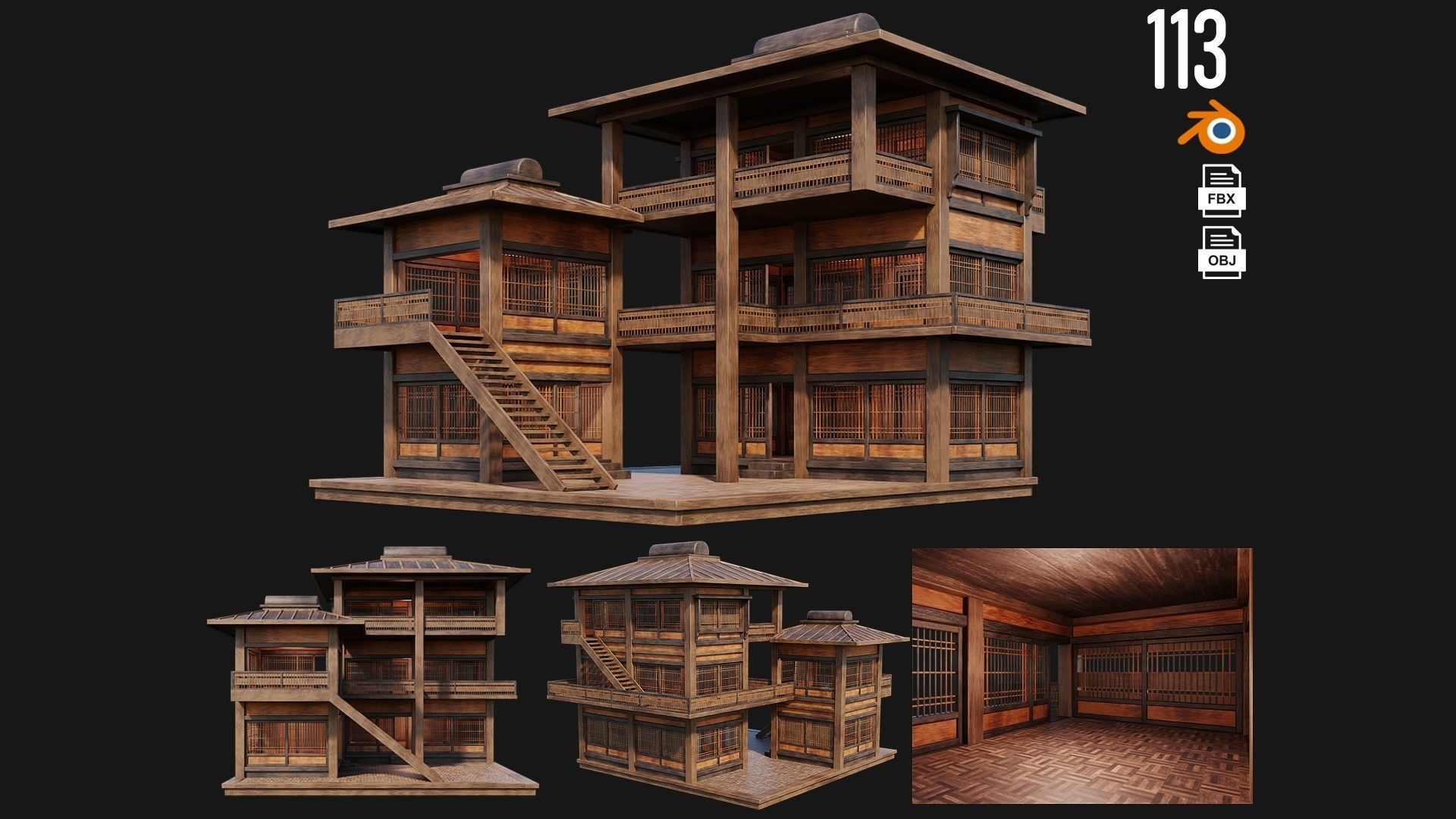 81 - 120 OLD MEDIEVAL BUILDINGS PACK 4K Textures GameReady 3D Model Collection_48