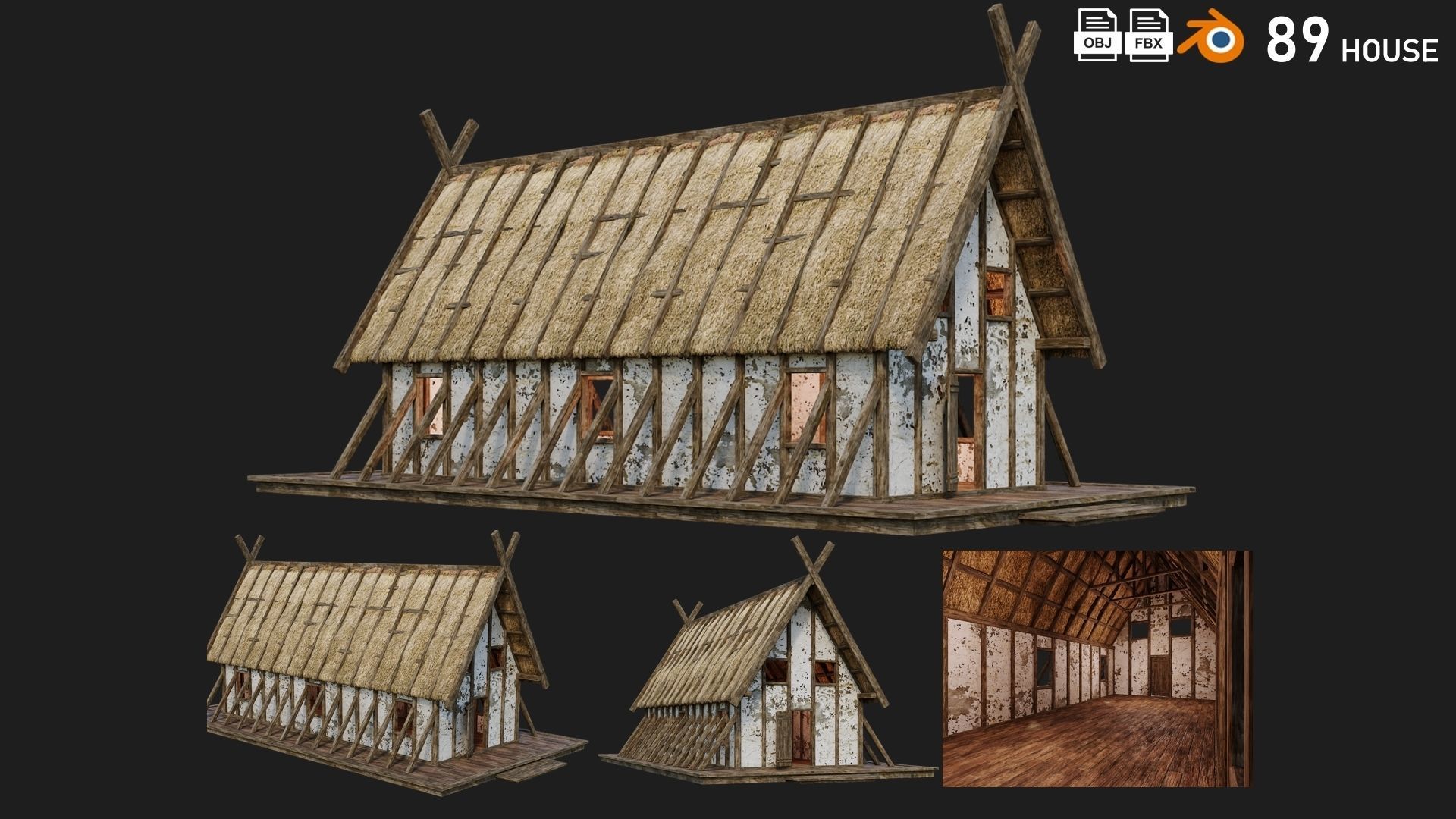 81 - 120 OLD MEDIEVAL BUILDINGS PACK 4K Textures GameReady 3D Model Collection_28