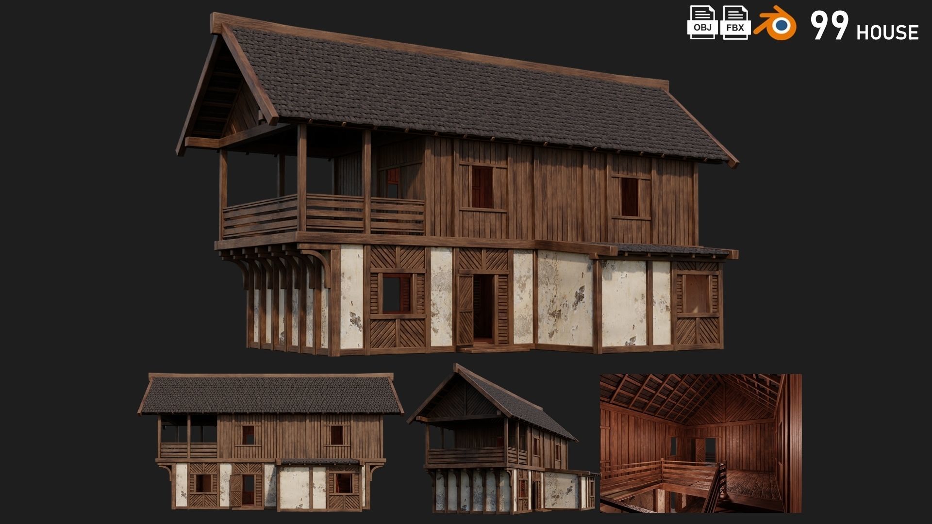 81 - 120 OLD MEDIEVAL BUILDINGS PACK 4K Textures GameReady 3D Model Collection_31
