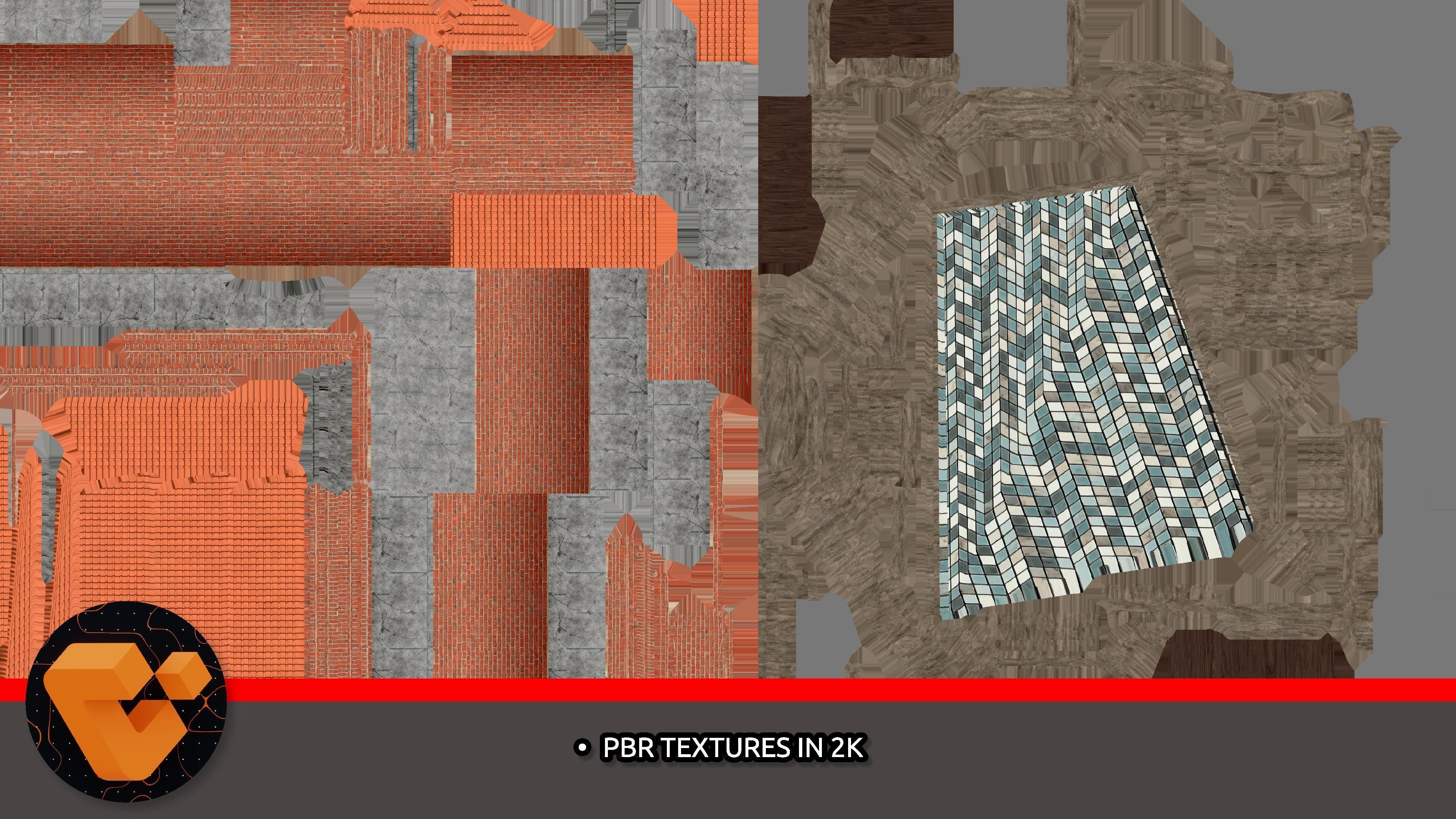 City building Low-poly 3D model_3