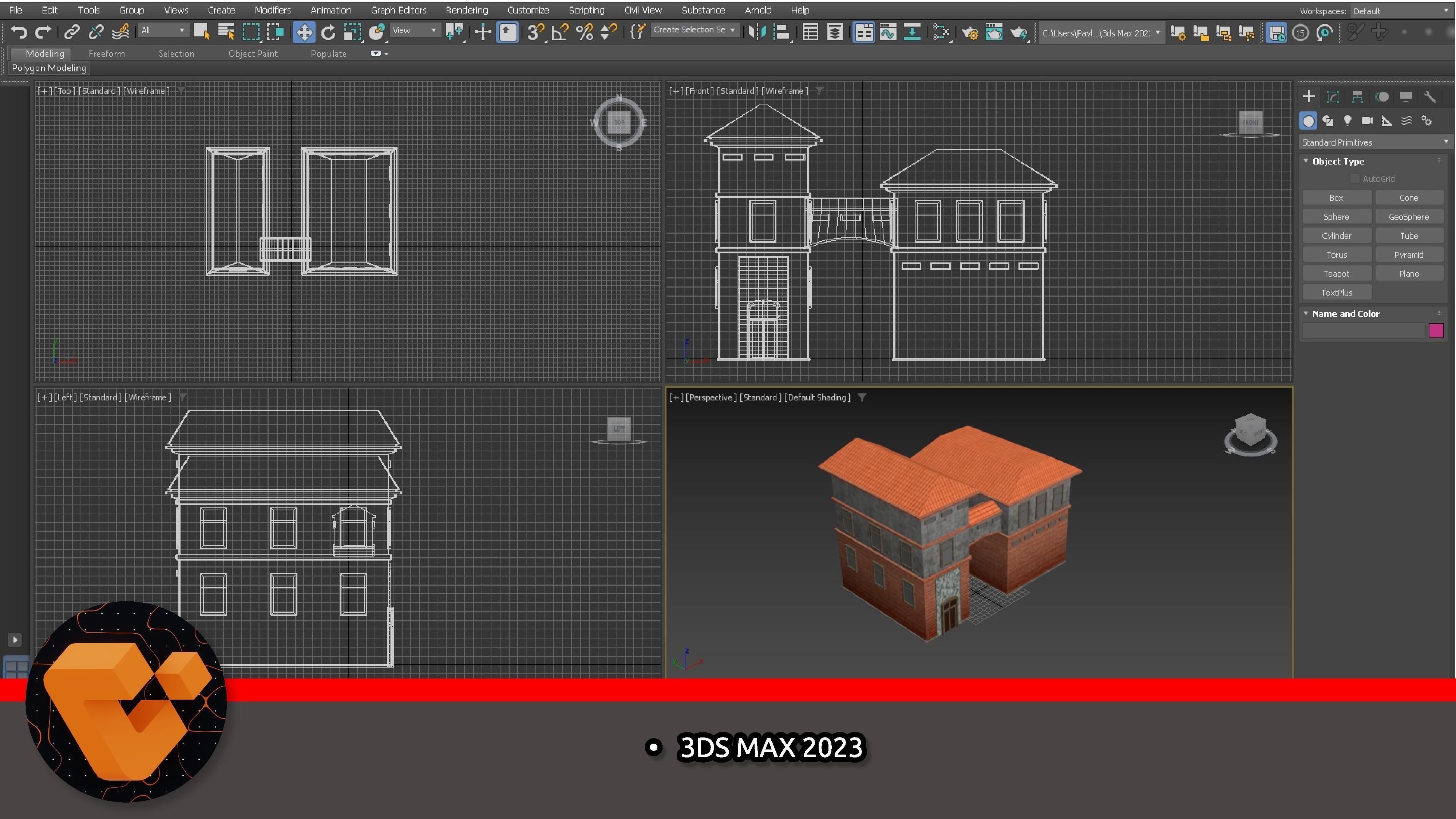 City building Low-poly 3D model_5