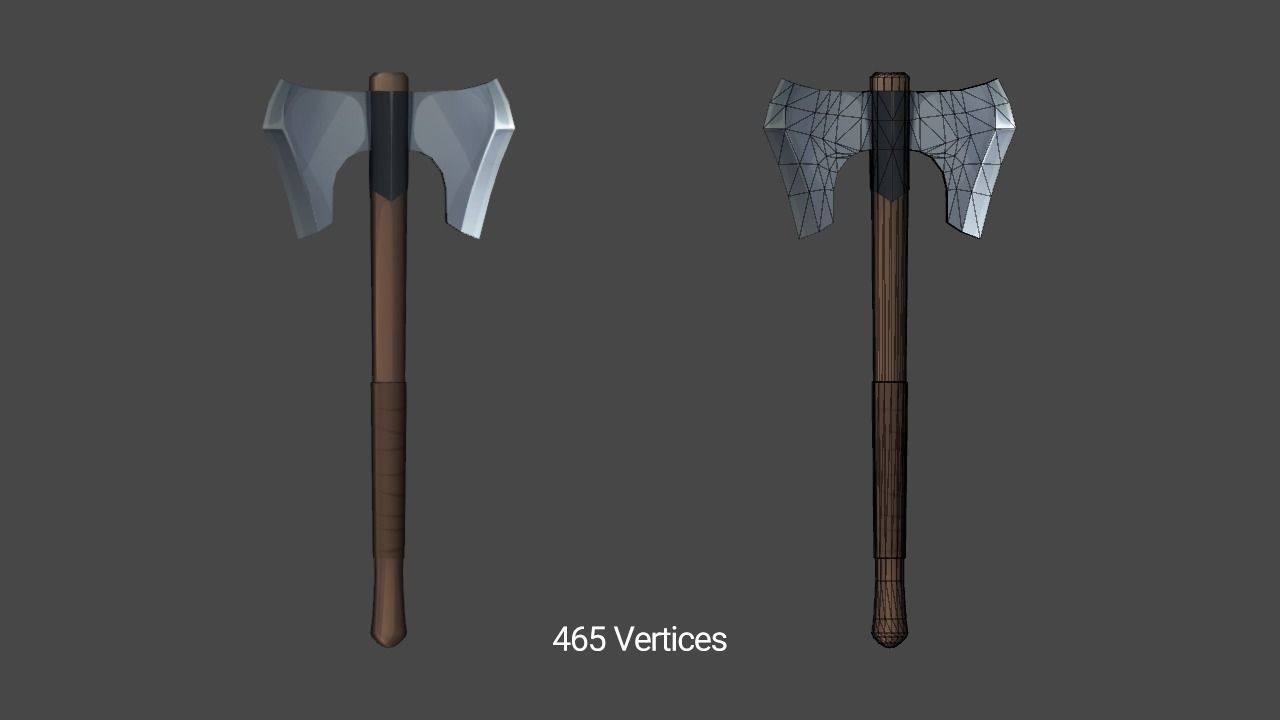 3D Lowpoly Cartoon Axe Pack Low-poly 3D model_2
