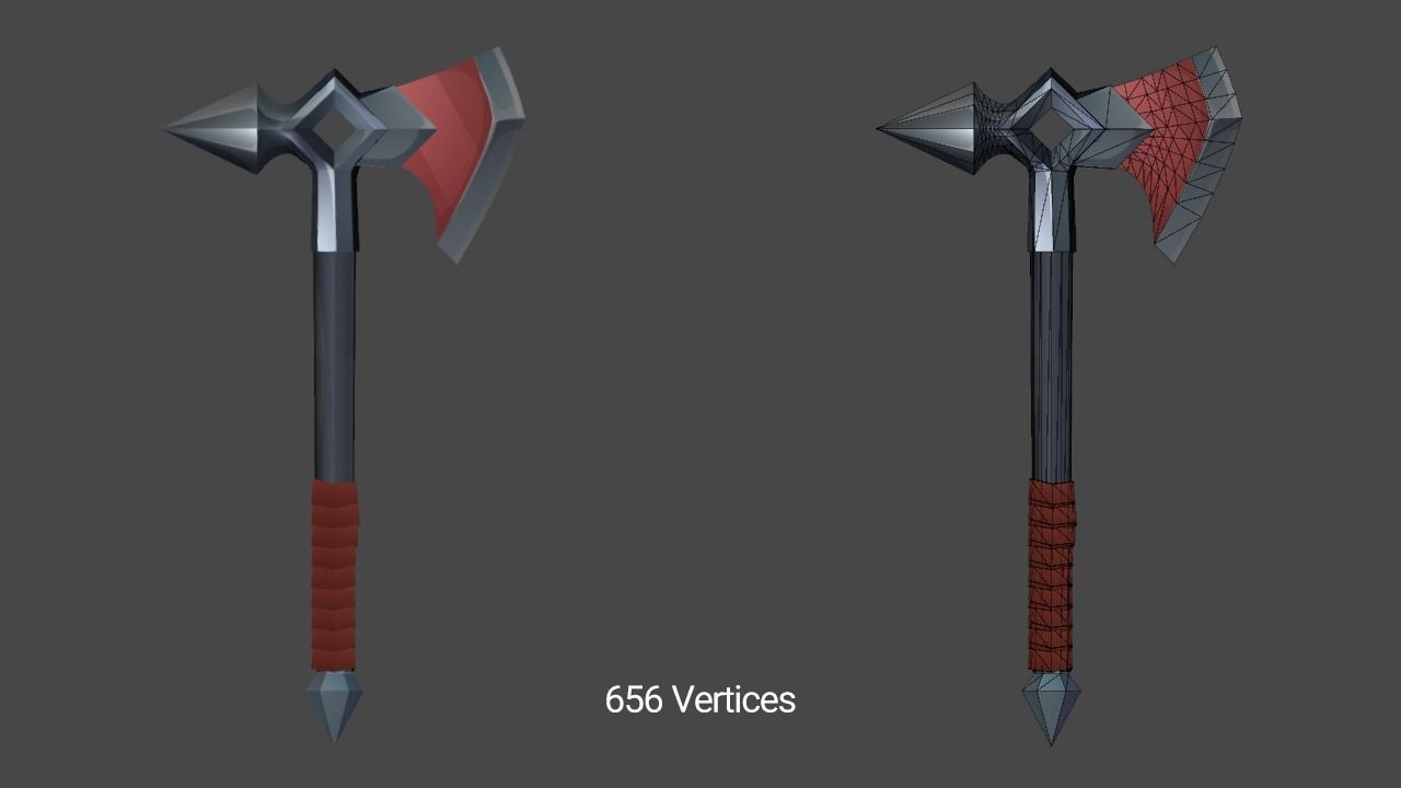 3D Lowpoly Cartoon Axe Pack Low-poly 3D model_6