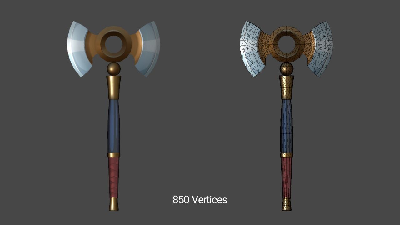 3D Lowpoly Cartoon Axe Pack Low-poly 3D model_7