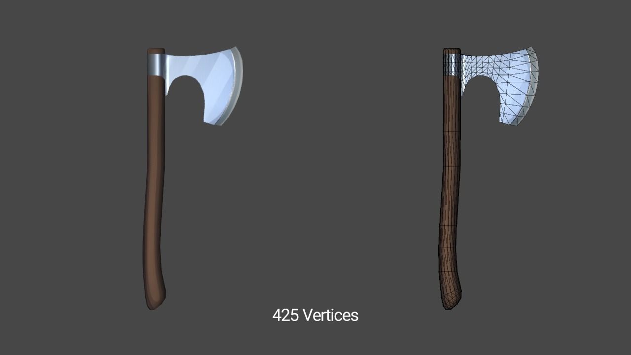 3D Lowpoly Cartoon Axe Pack Low-poly 3D model_4
