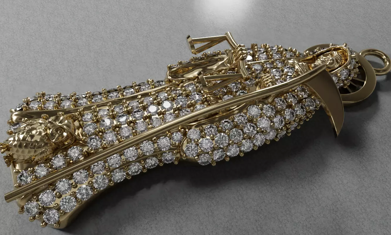 Holy Death Pendant 3D print model_0