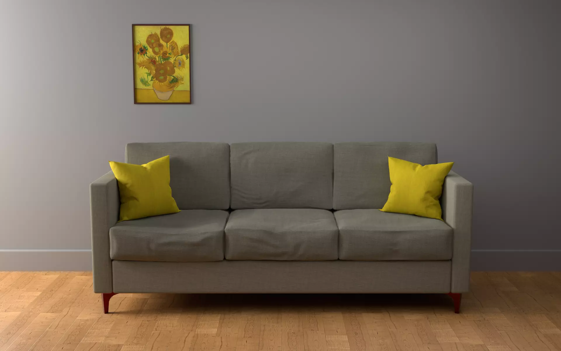 realistic sofa made in blander  Free 3D model_0