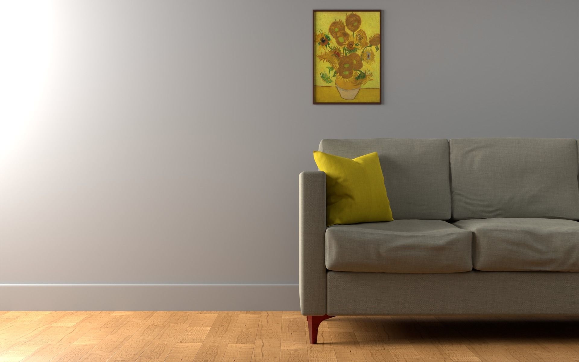 realistic sofa made in blander  Free 3D model_2