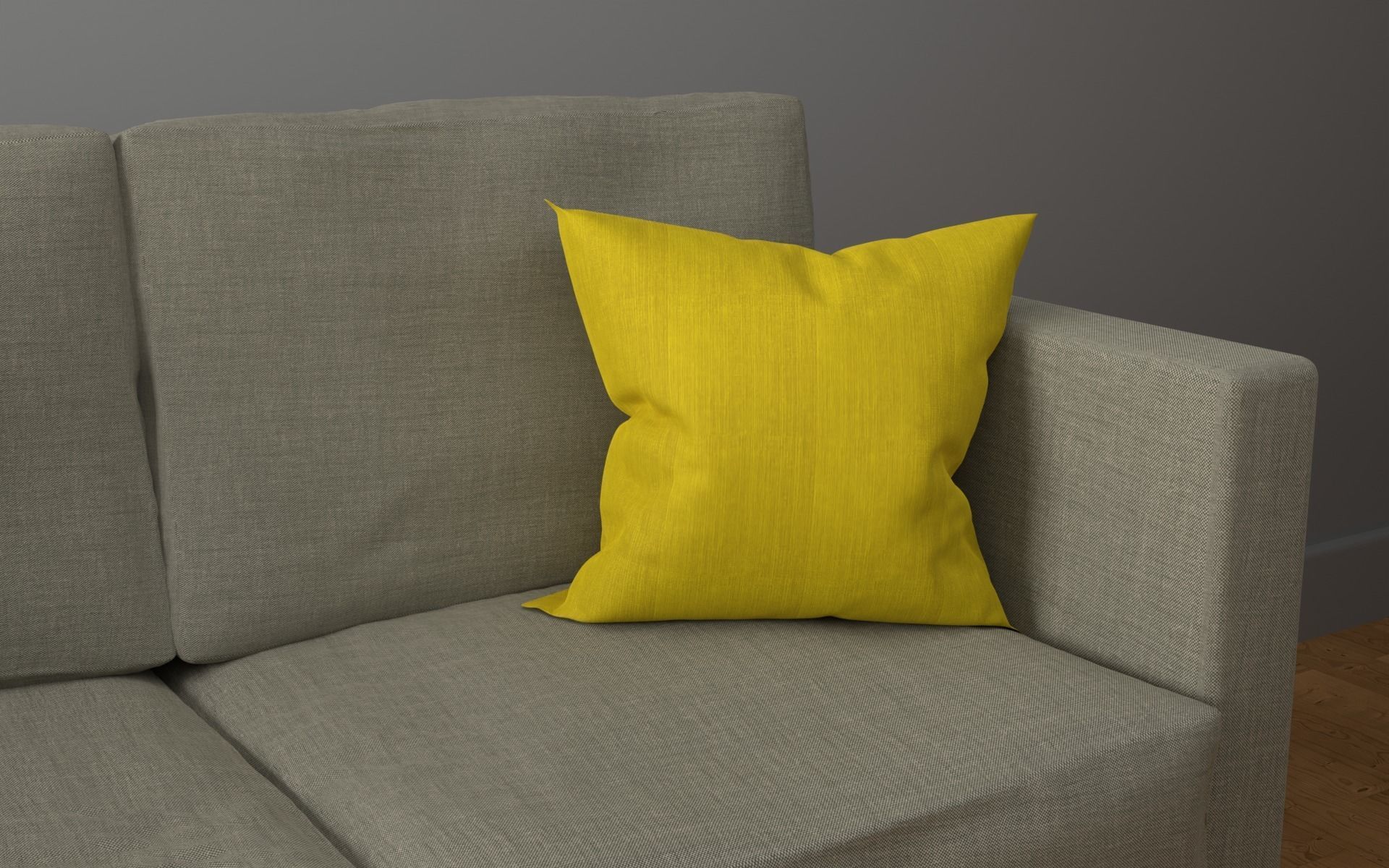 realistic sofa made in blander  Free 3D model_3