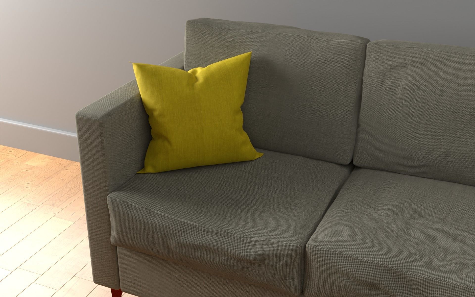 realistic sofa made in blander  Free 3D model_1