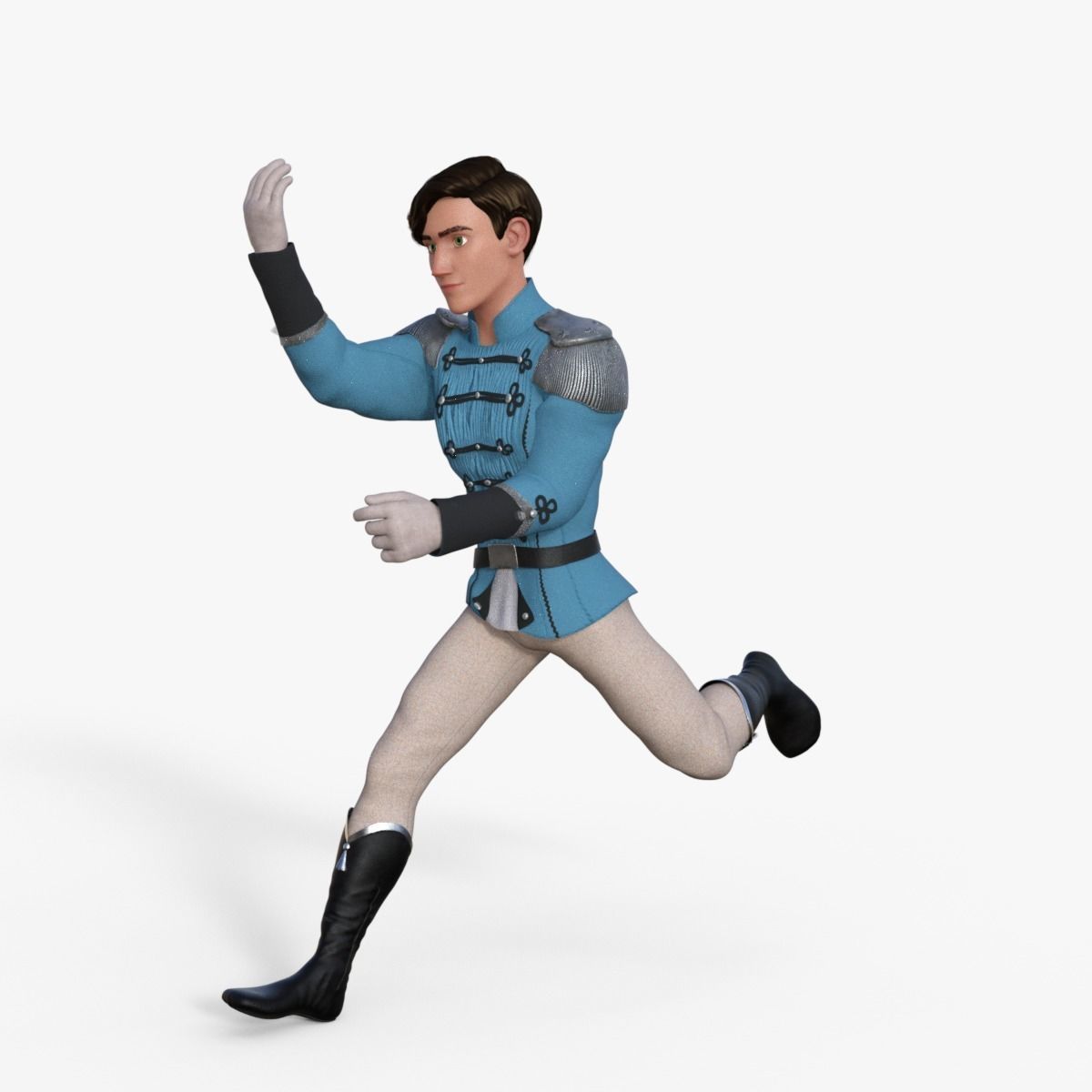 Prince Character Rigged 3D model_5