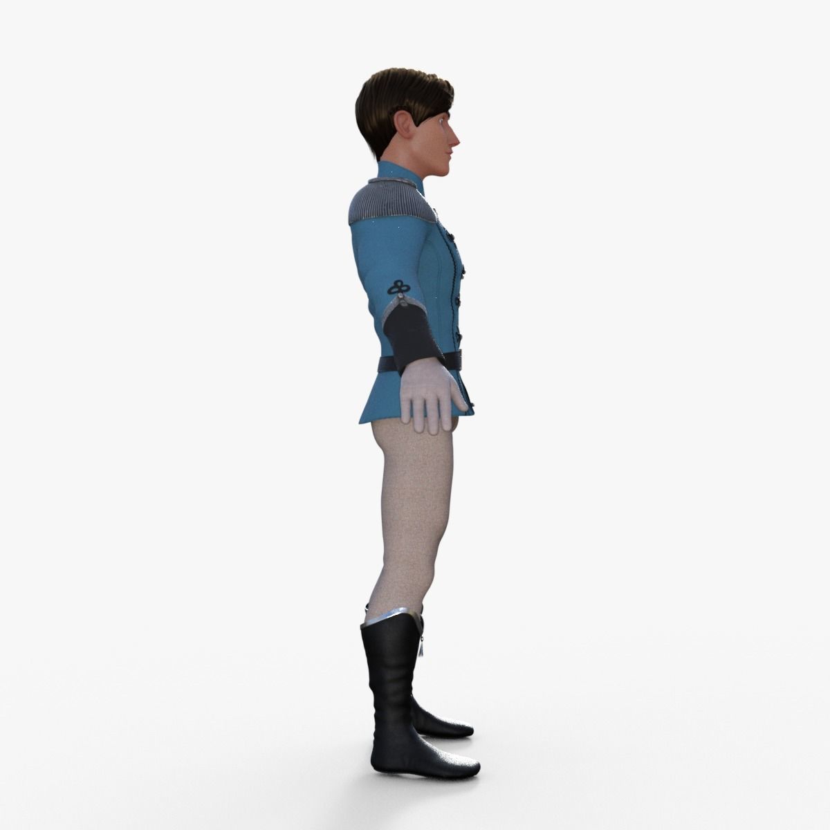 Prince Character Rigged 3D model_16