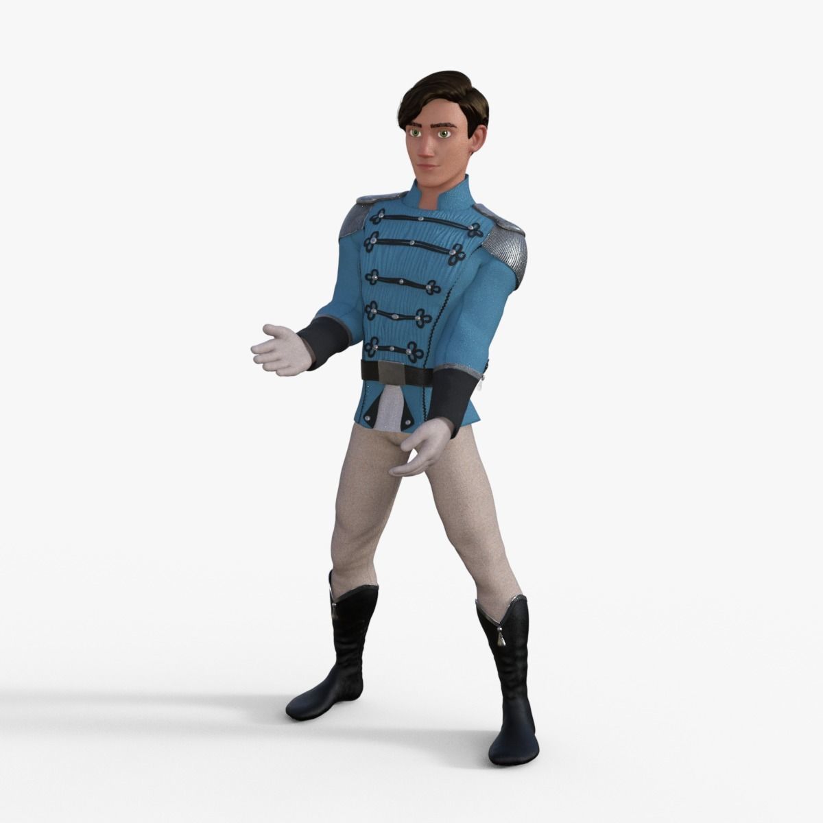 Prince Character Rigged 3D model_4
