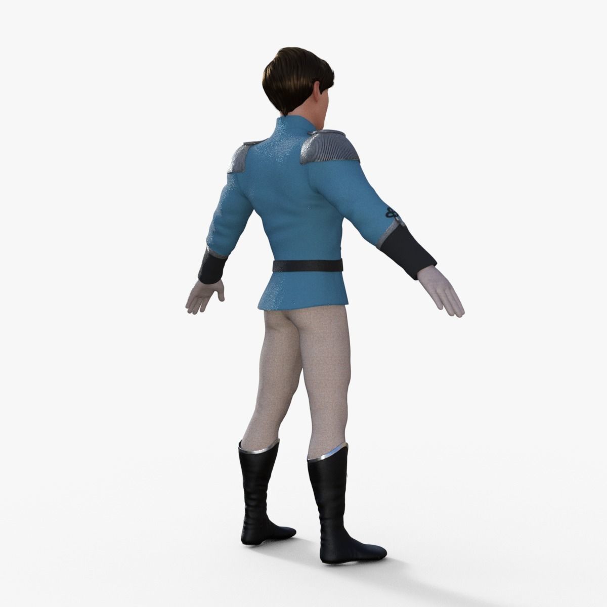 Prince Character Rigged 3D model_15