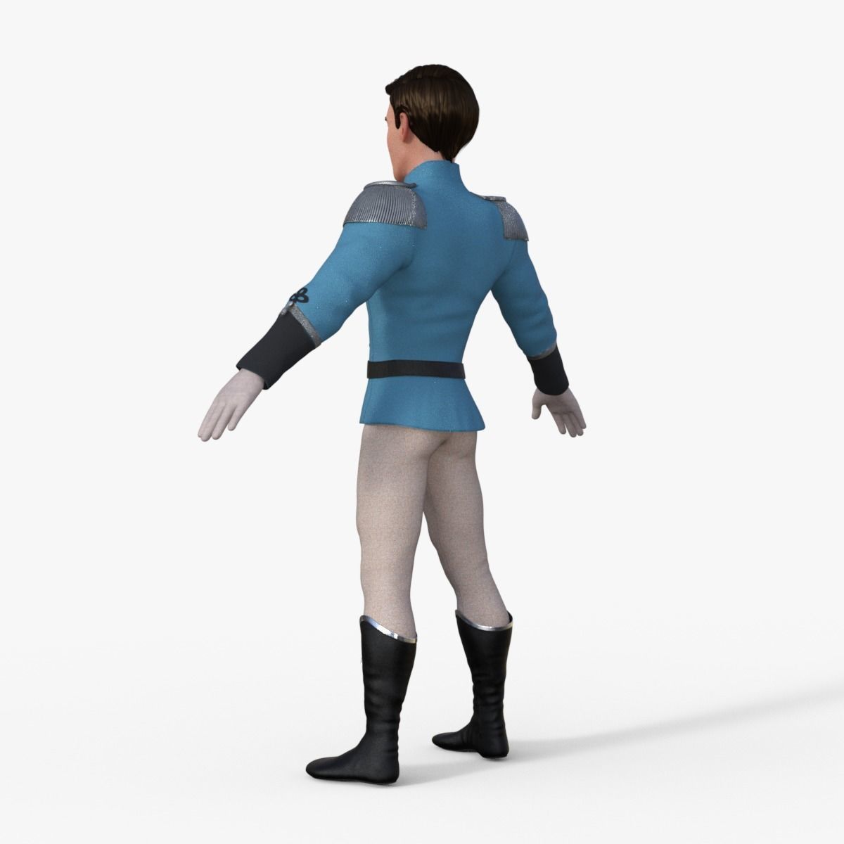 Prince Character Rigged 3D model_13