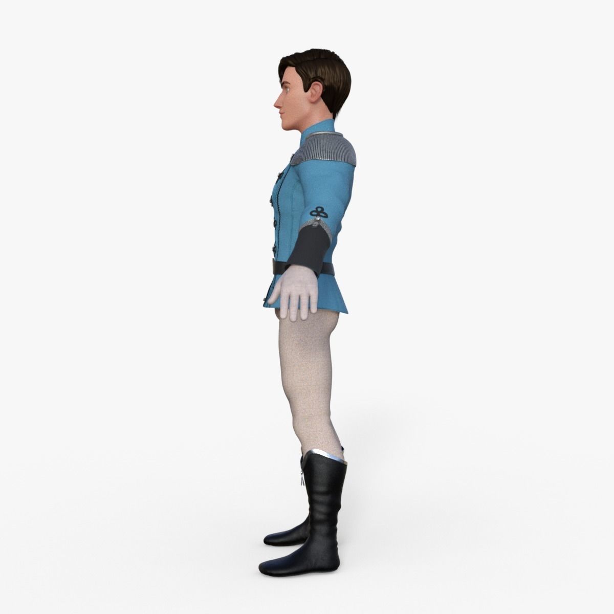 Prince Character Rigged 3D model_12