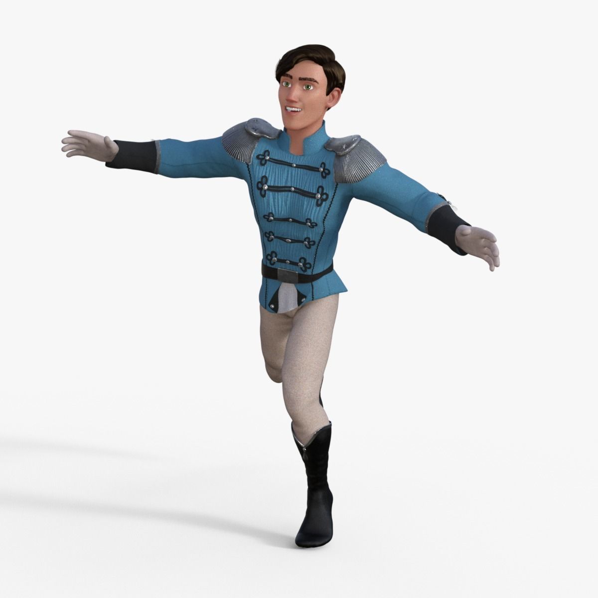 Prince Character Rigged 3D model_7