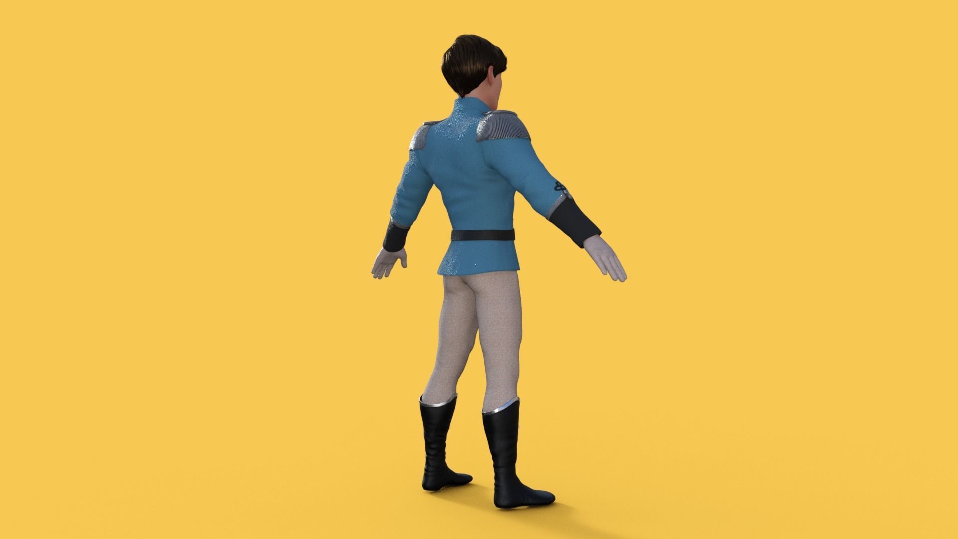 Prince Character Rigged 3D model_23