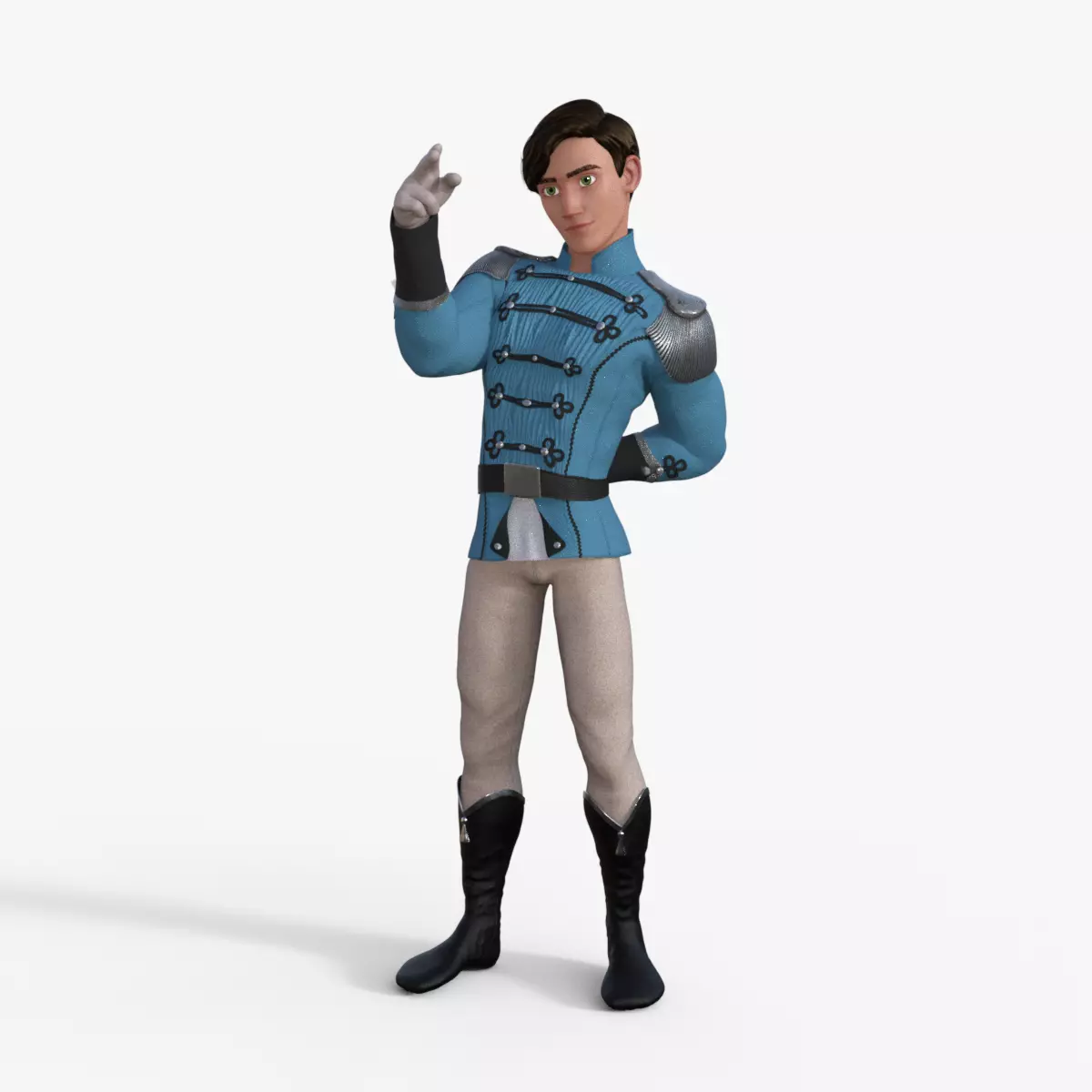 Prince Character Rigged 3D model_0